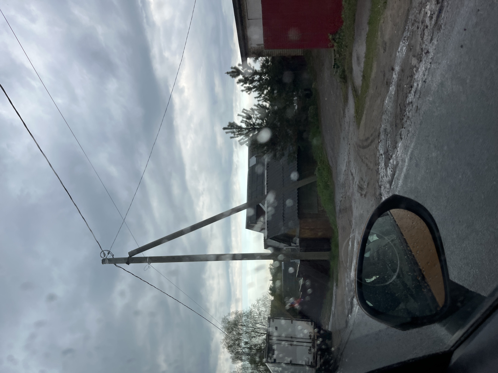 Morning car journey documented across rural Russian villages