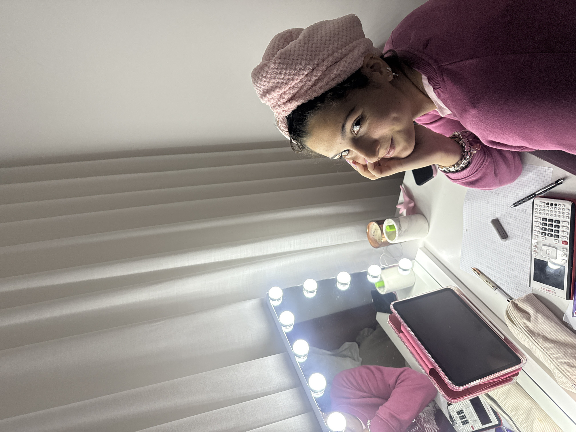 Woman at vanity table in Vila Nova de Gaia
