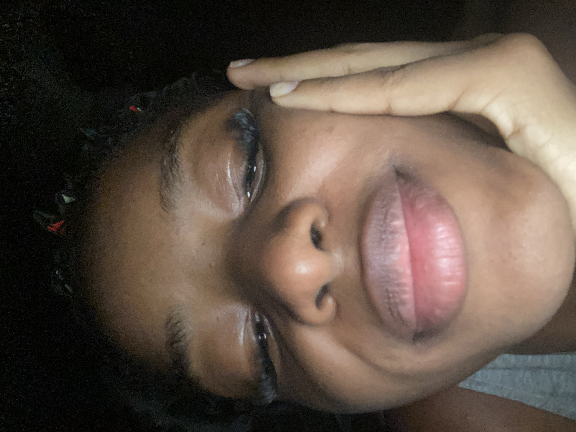 Woman documents personal selfie session in Jos, Nigeria
