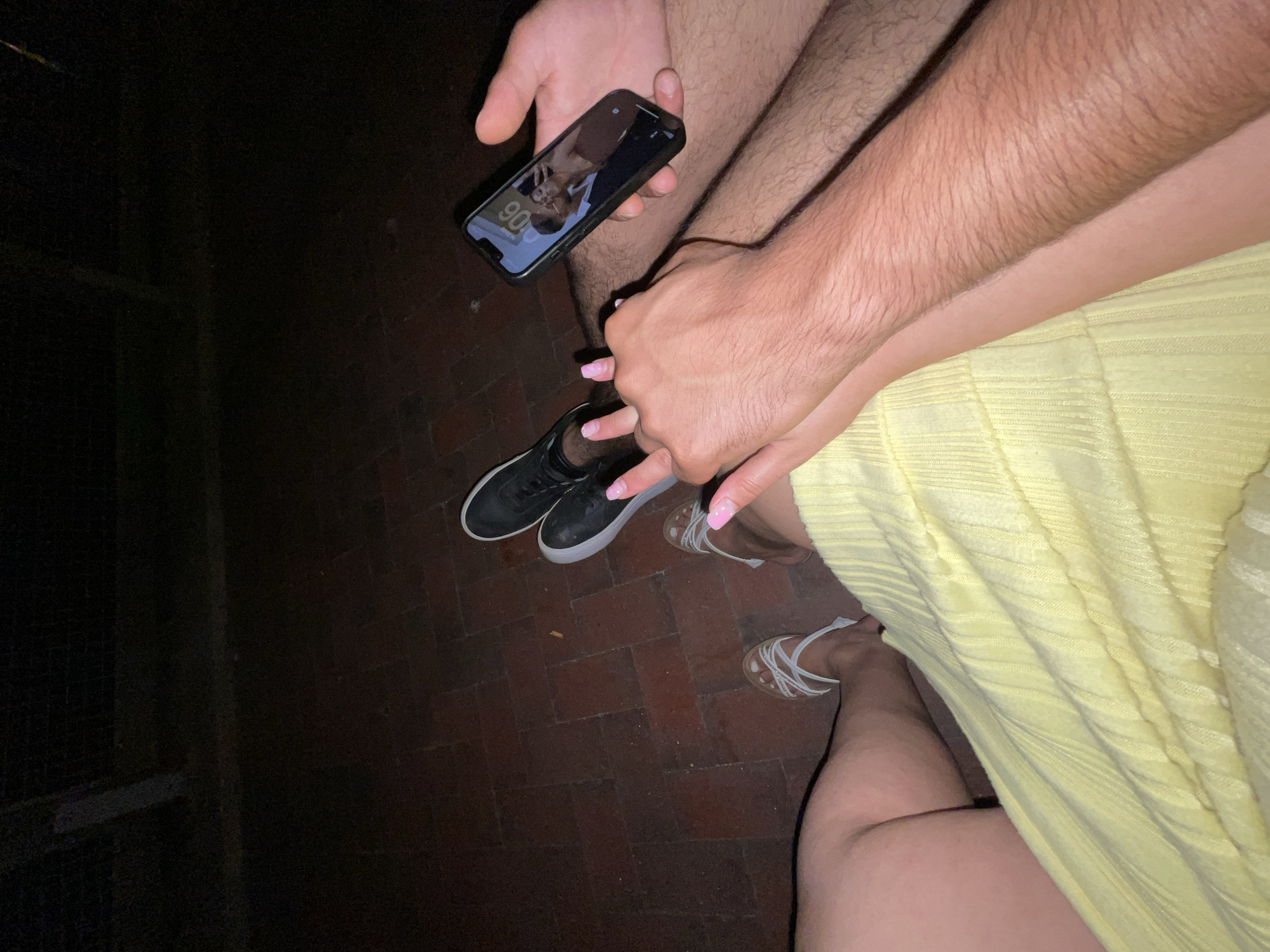 A summer night in Vechta, flowers and held hands