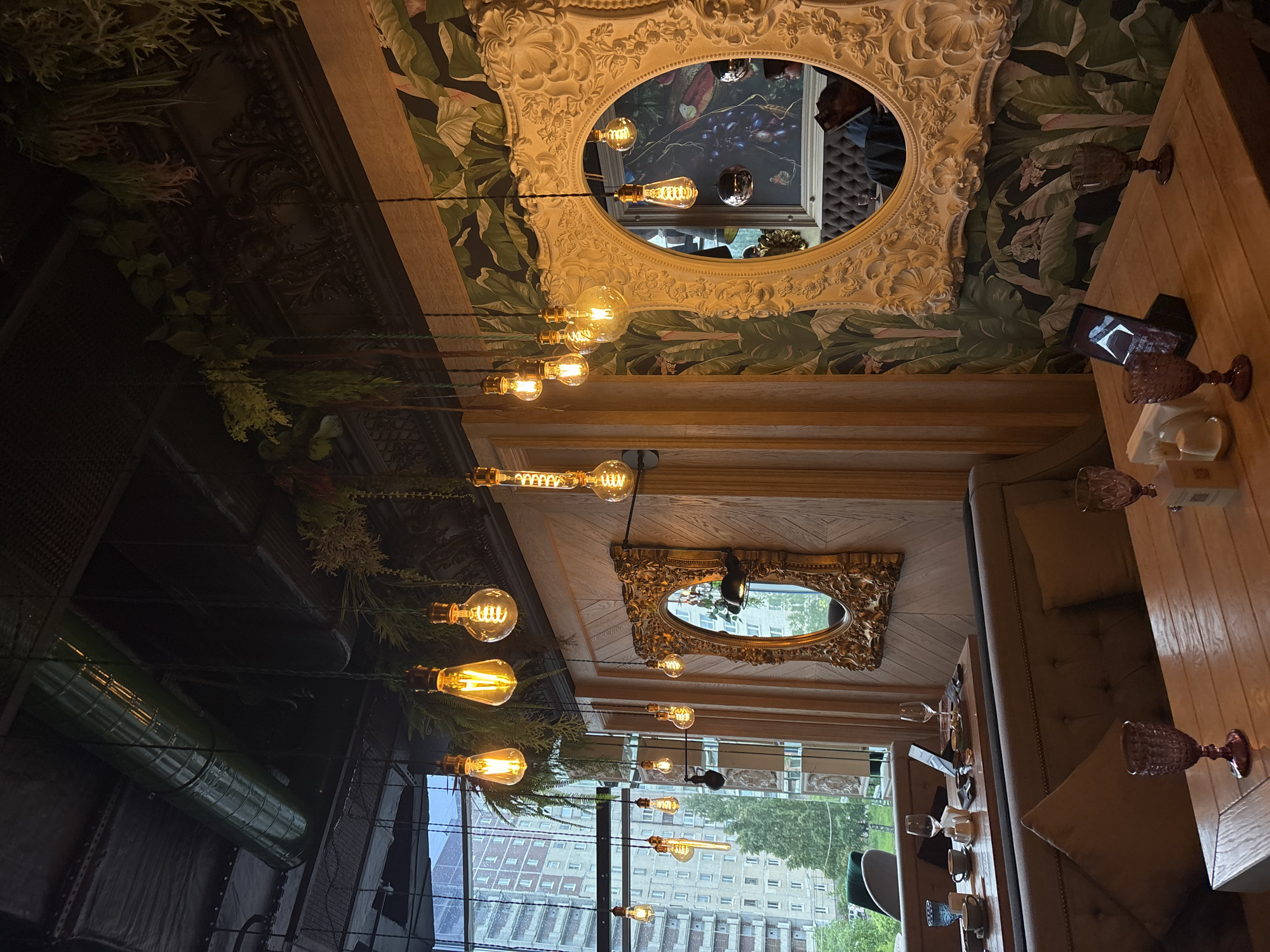 Ornate restaurant interior documented in Saint Petersburg