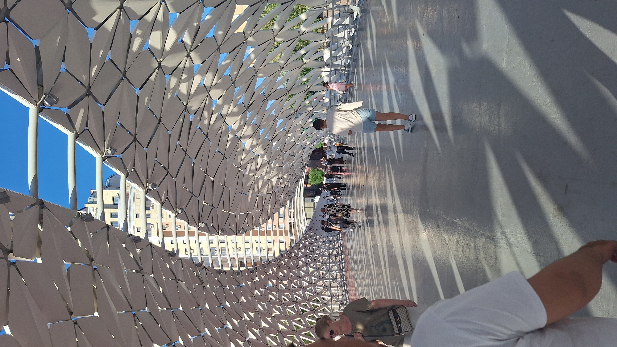 Afternoon along Astana's Esil River waterfront