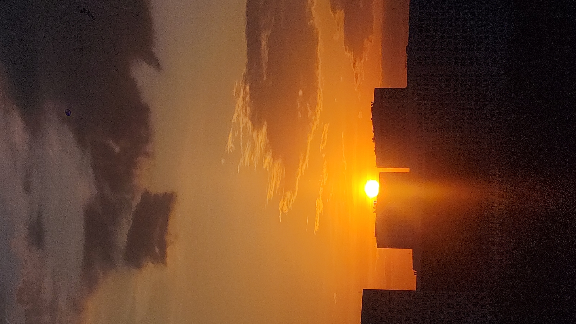 Moscow residents witness vibrant sunset across city skyline