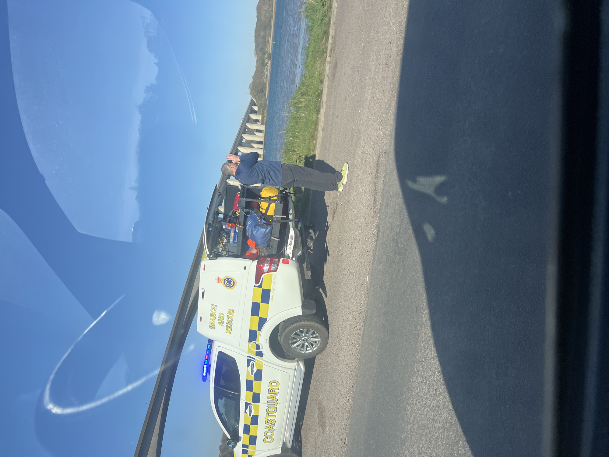 Coastguard officer conducts surveillance operation near Babergh waterway