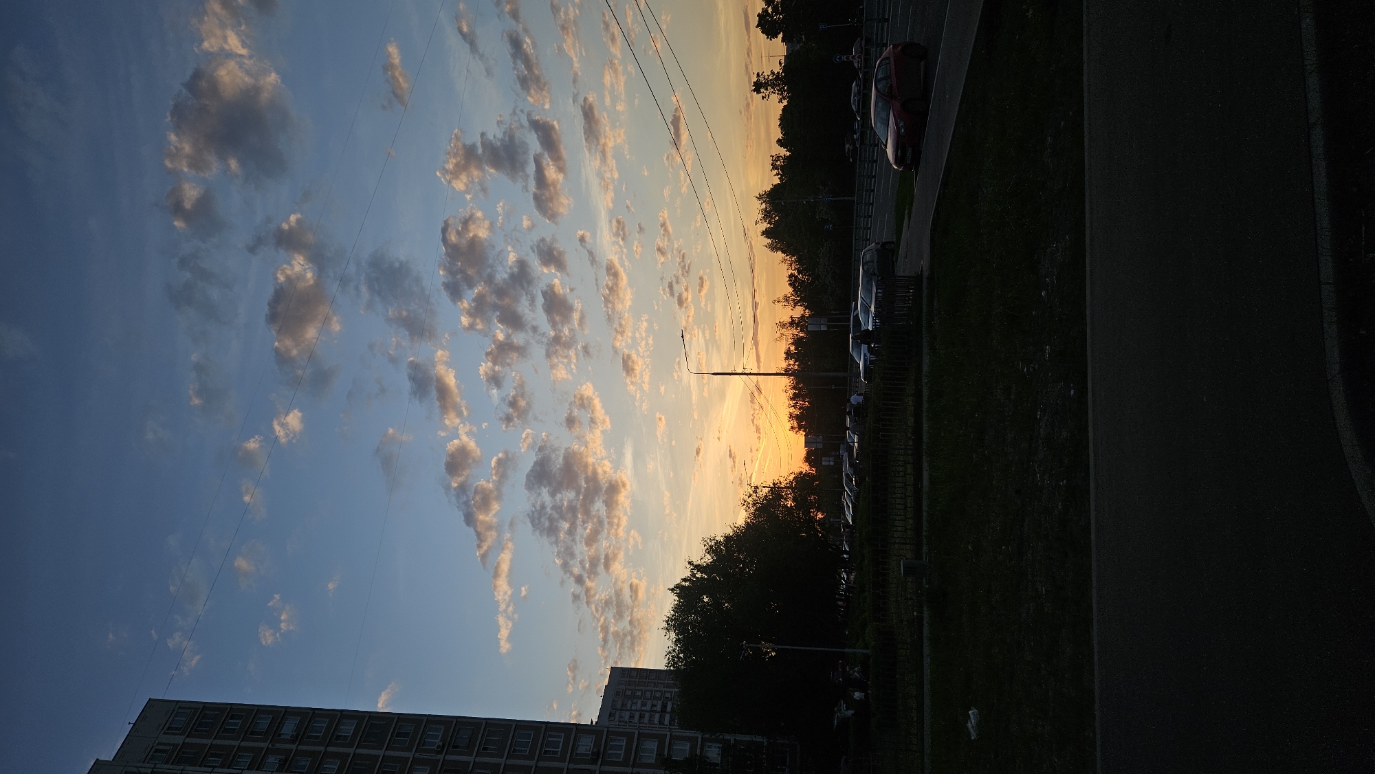 Urban sunset and park scenes captured across city