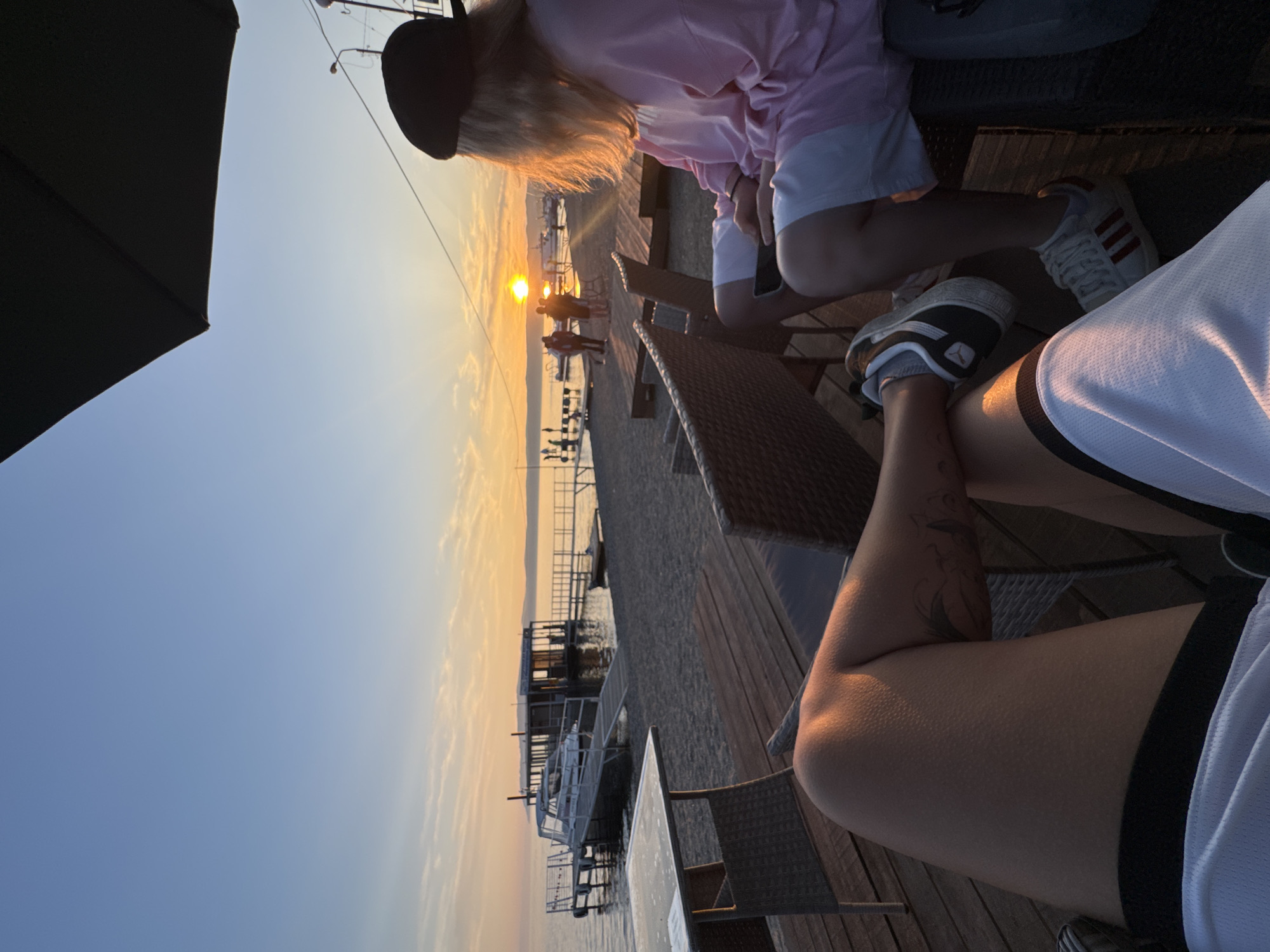 Sunset drinks and a boat called Опричник on Lake Baikal