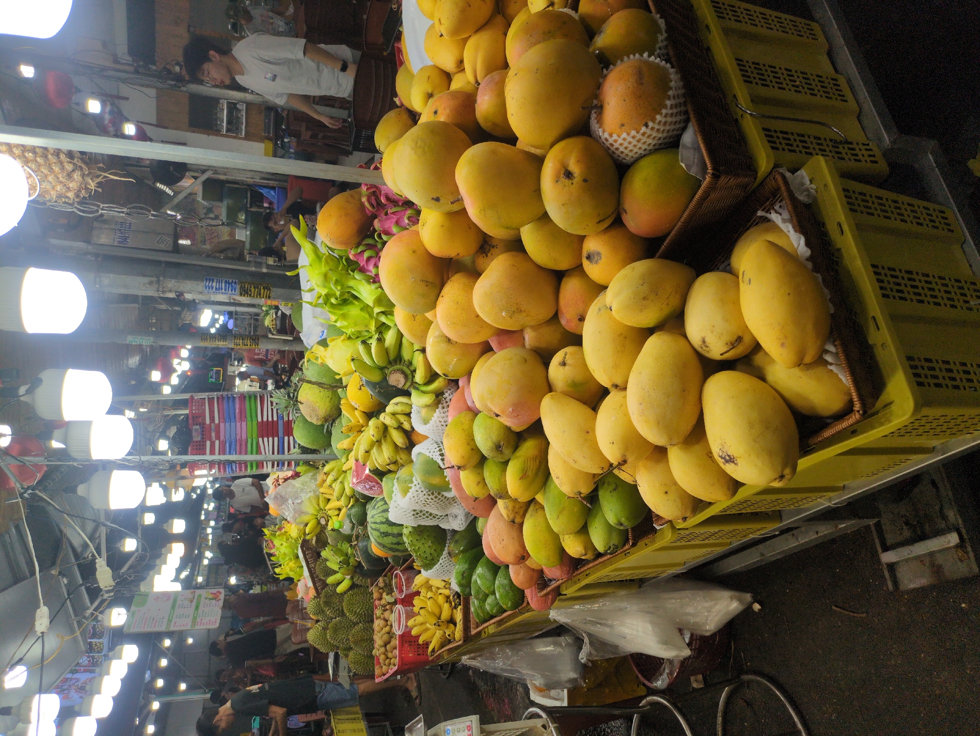 Tourist documents evening life at Phú Quốc night market