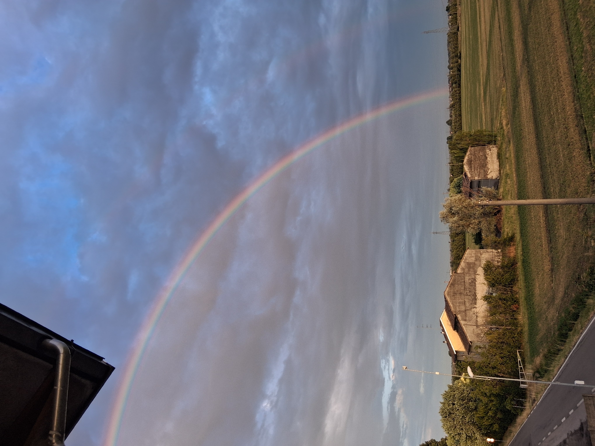 Double rainbow over Colorno after an evening storm