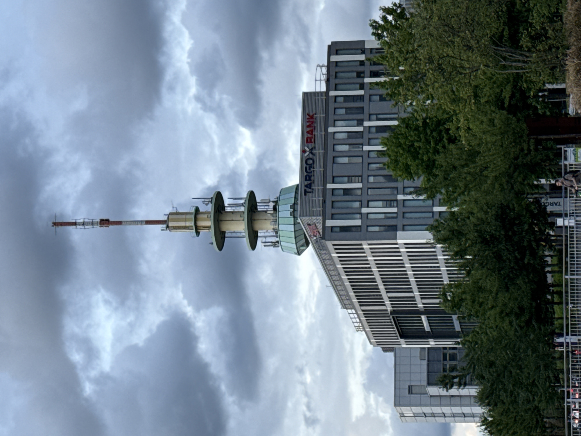 TARGOBANK tower and Duisburg's modernized city center streets