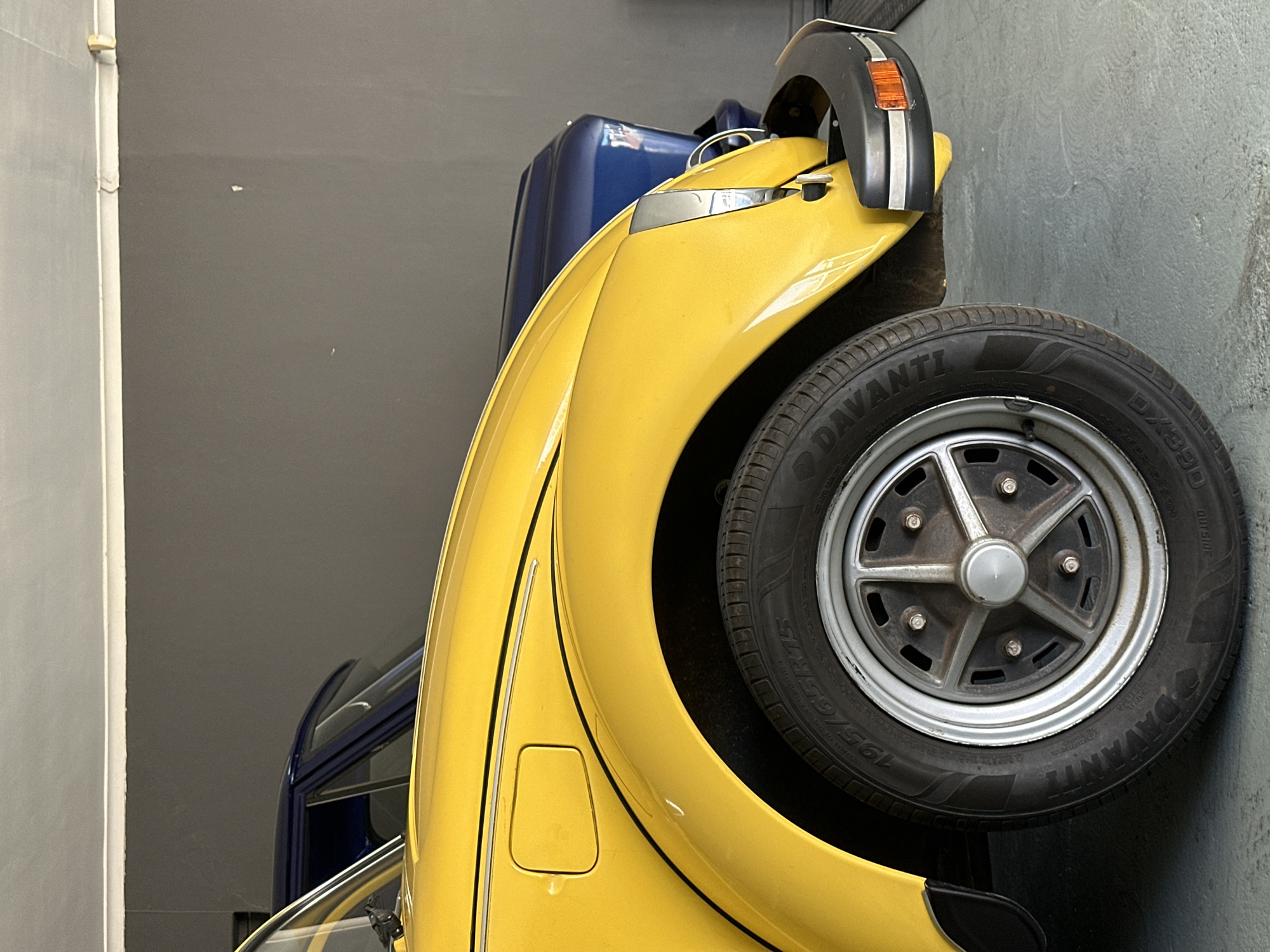 Yellow VW Beetle spotted in Cape Town garage