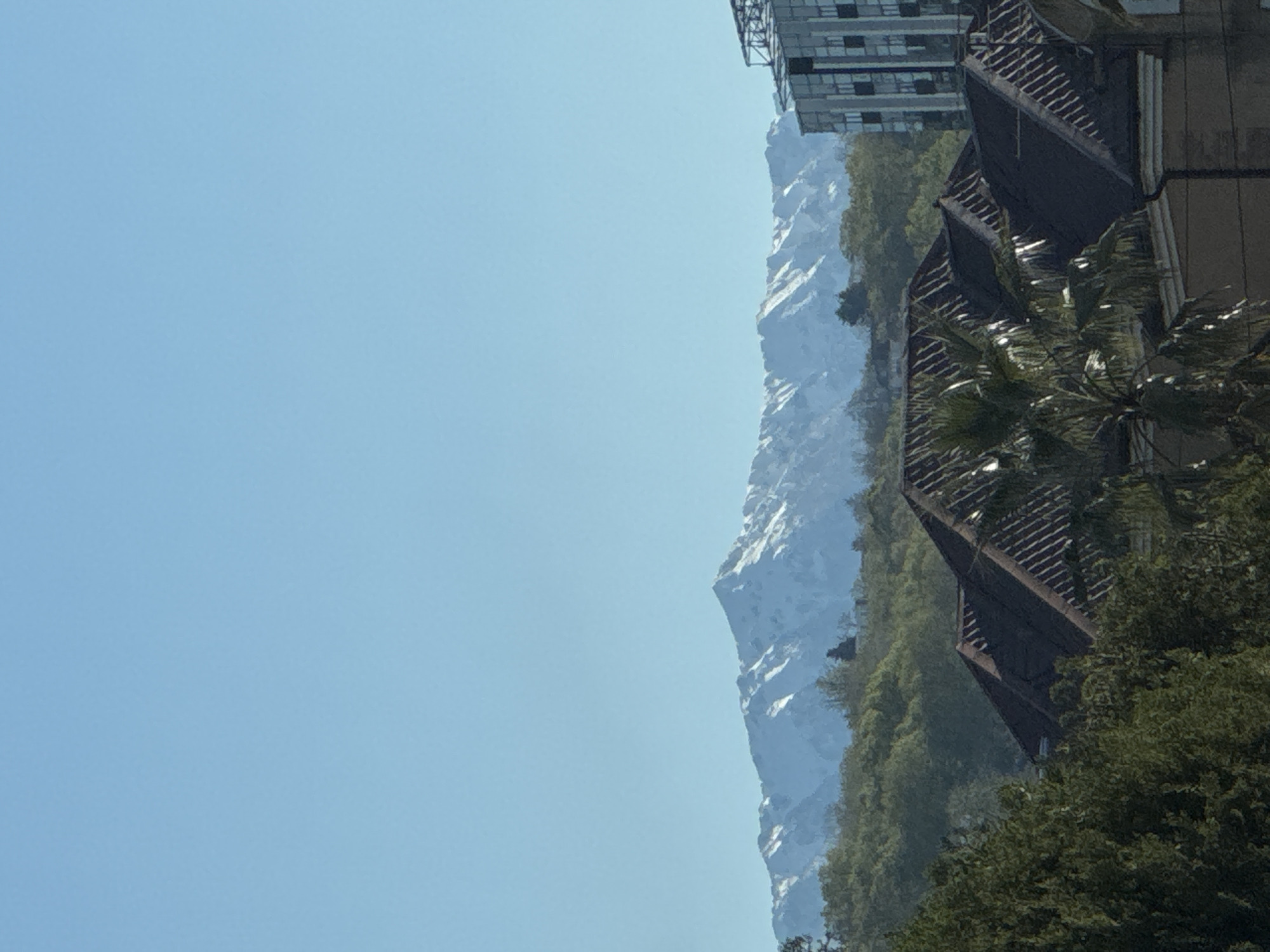 Clear skies and snow-capped peaks captured in Sirius, Russia