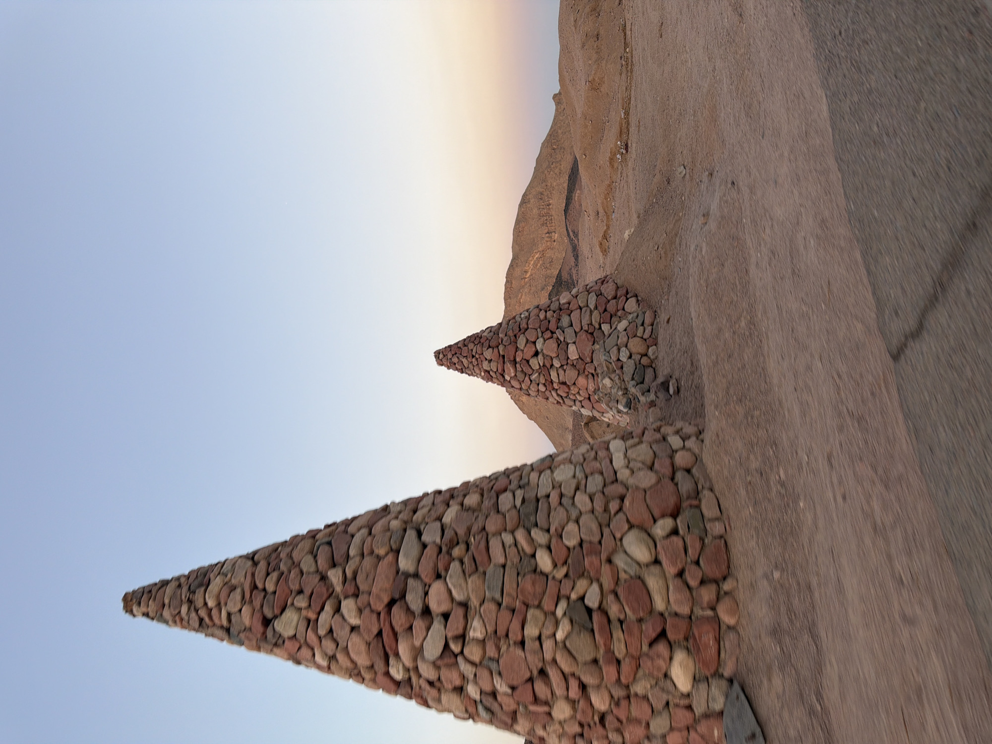 Stone cairns and rustic desert architecture in Sharm El Sheikh