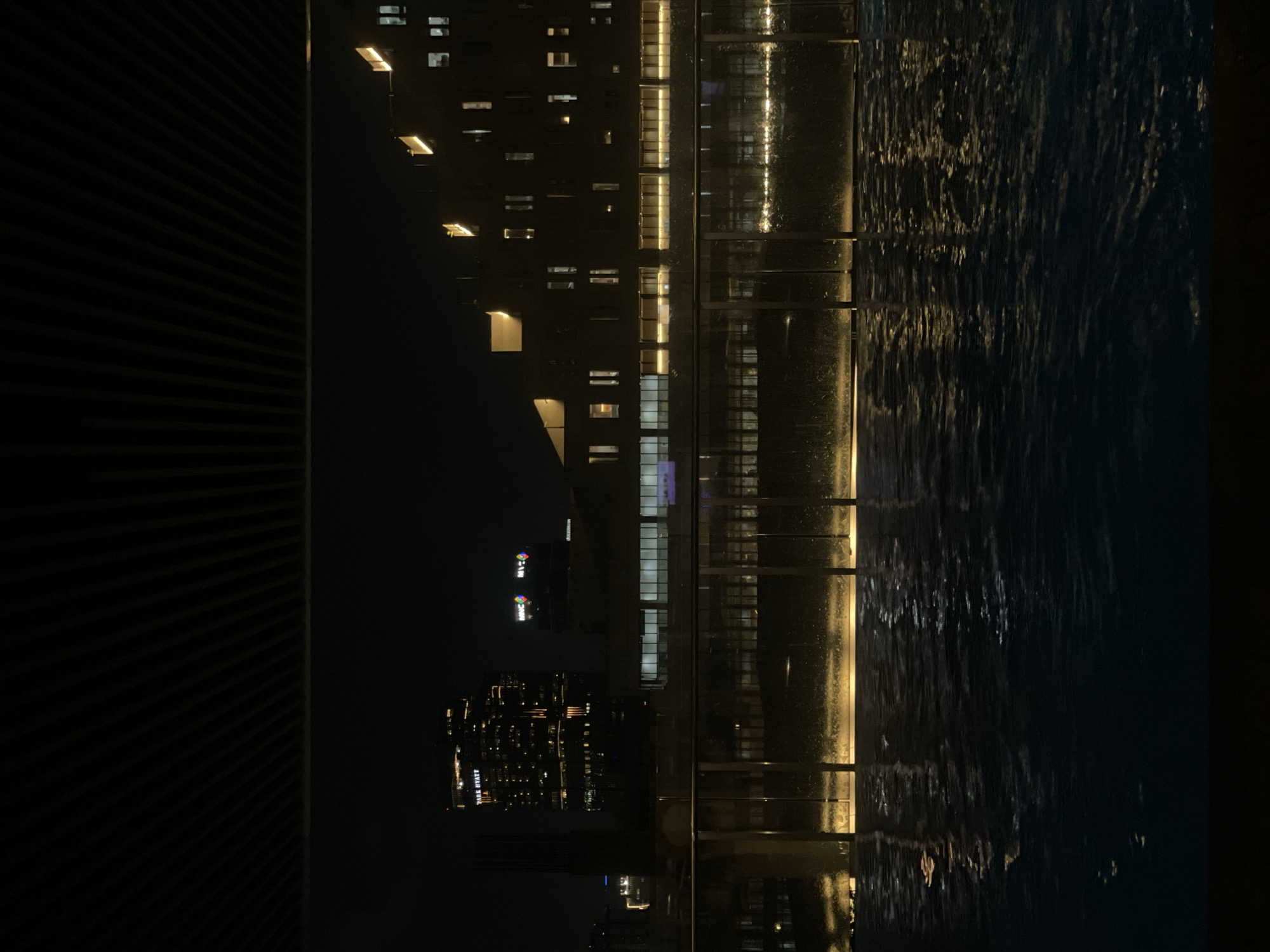 Nighttime cityscape captured from high-rise in Central Jakarta
