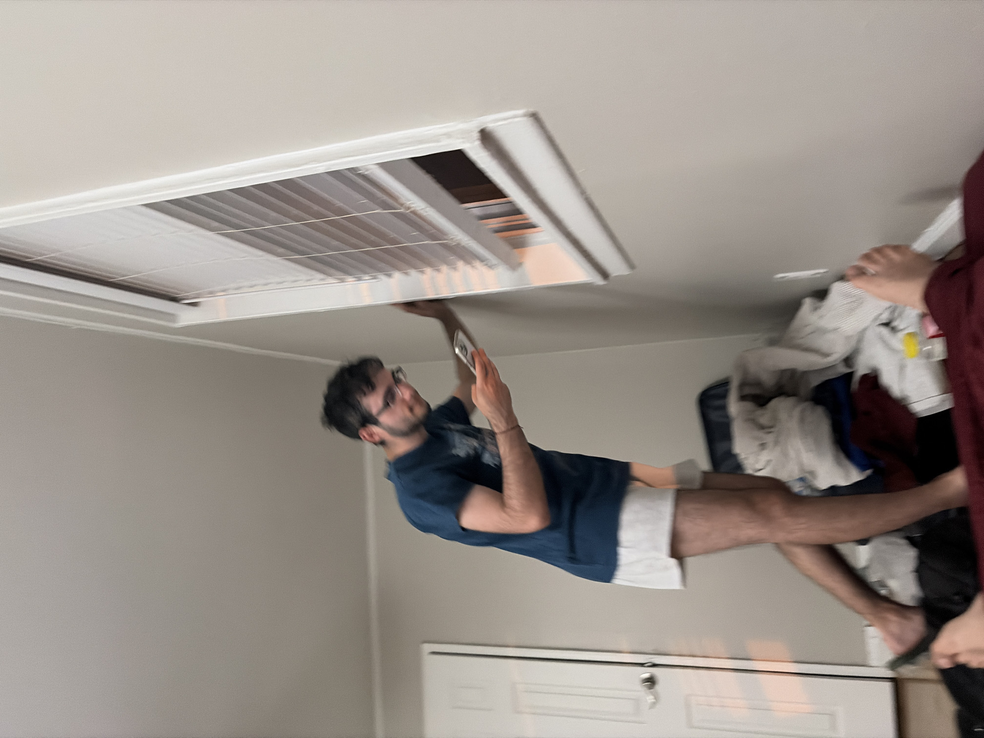 Late night smartphone use documented in Franklin Township bedroom