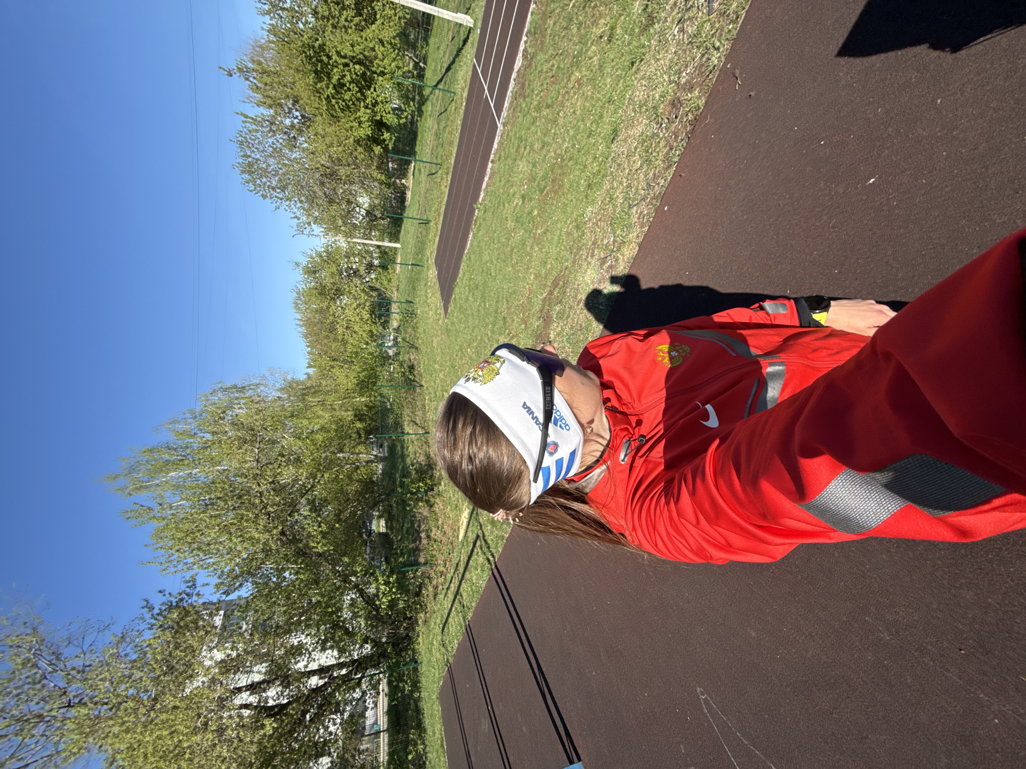 Morning training session at Chaikovsky athletics facility