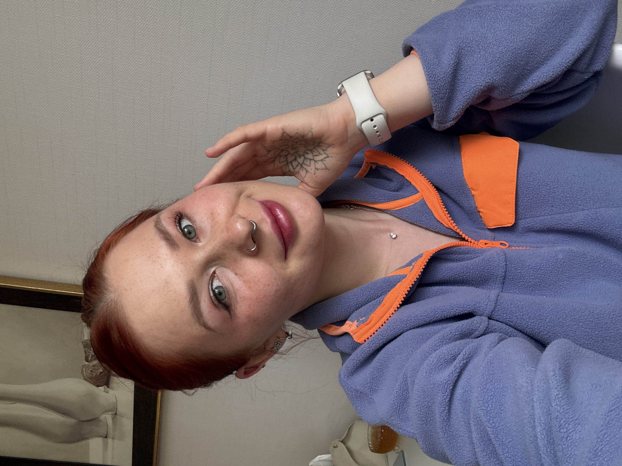 Indoor moments captured in Rostov-on-Don: selfie and windowsill plants