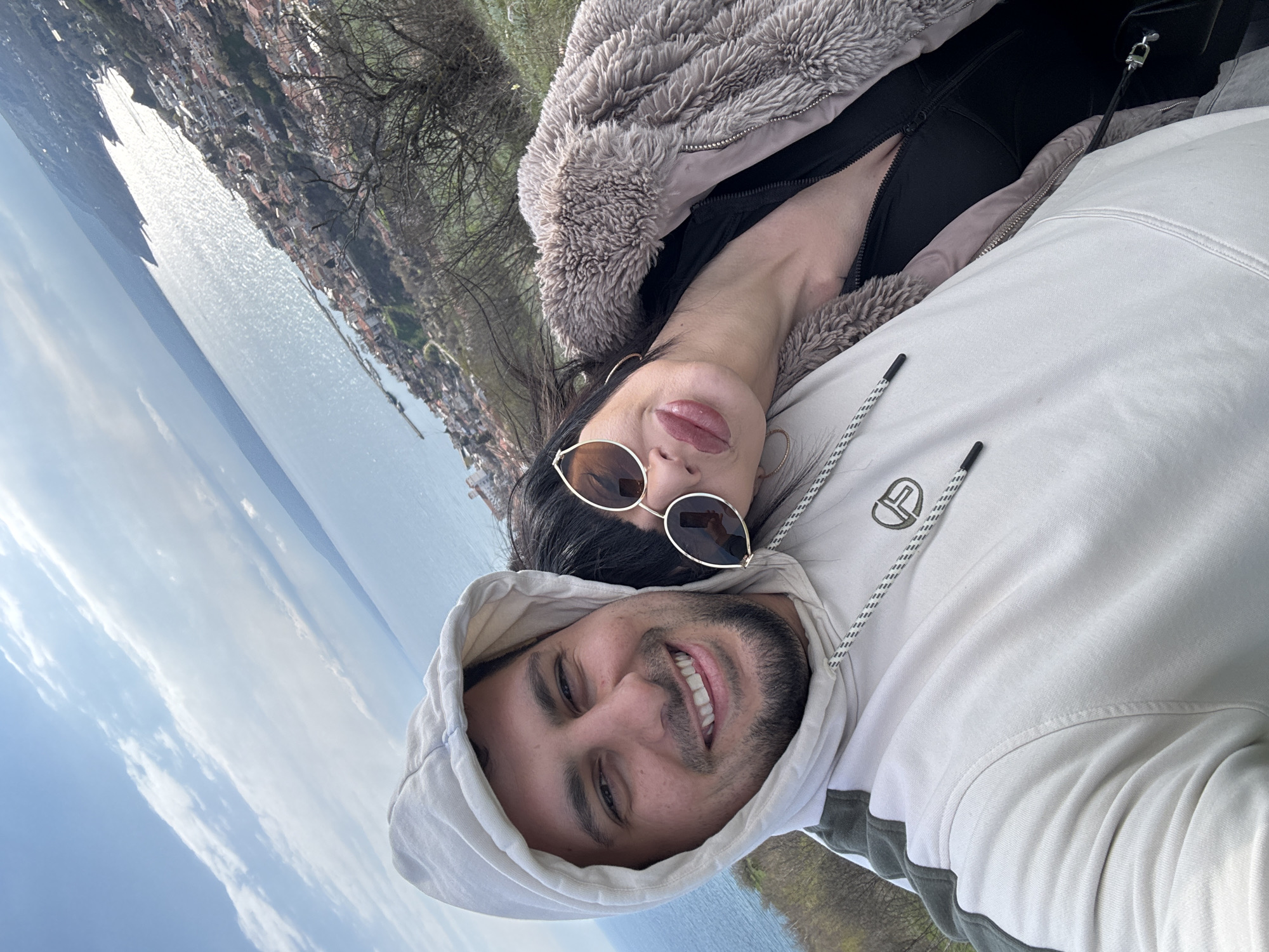 Tourists capture selfie, park SUV overlooking Black Sea in Balchik
