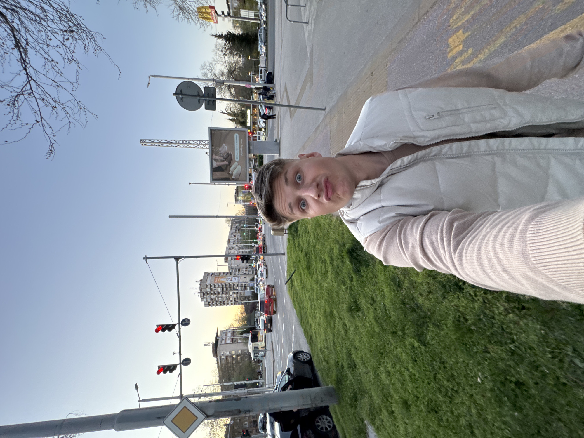 Man Takes Silly Selfie in Plovdiv, Bulgaria