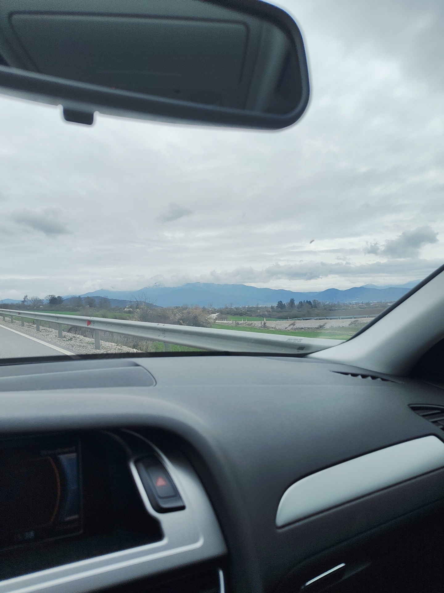 Highway drive through Bulgarian mountains near Skravena