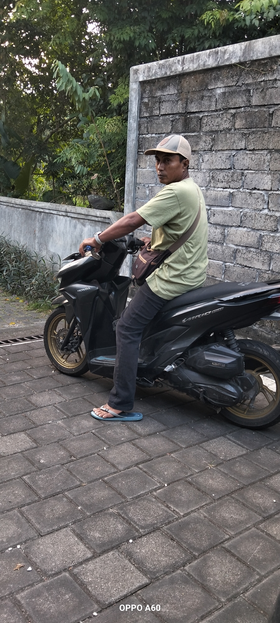Quiet street life outside a North Kuta guesthouse, Bali