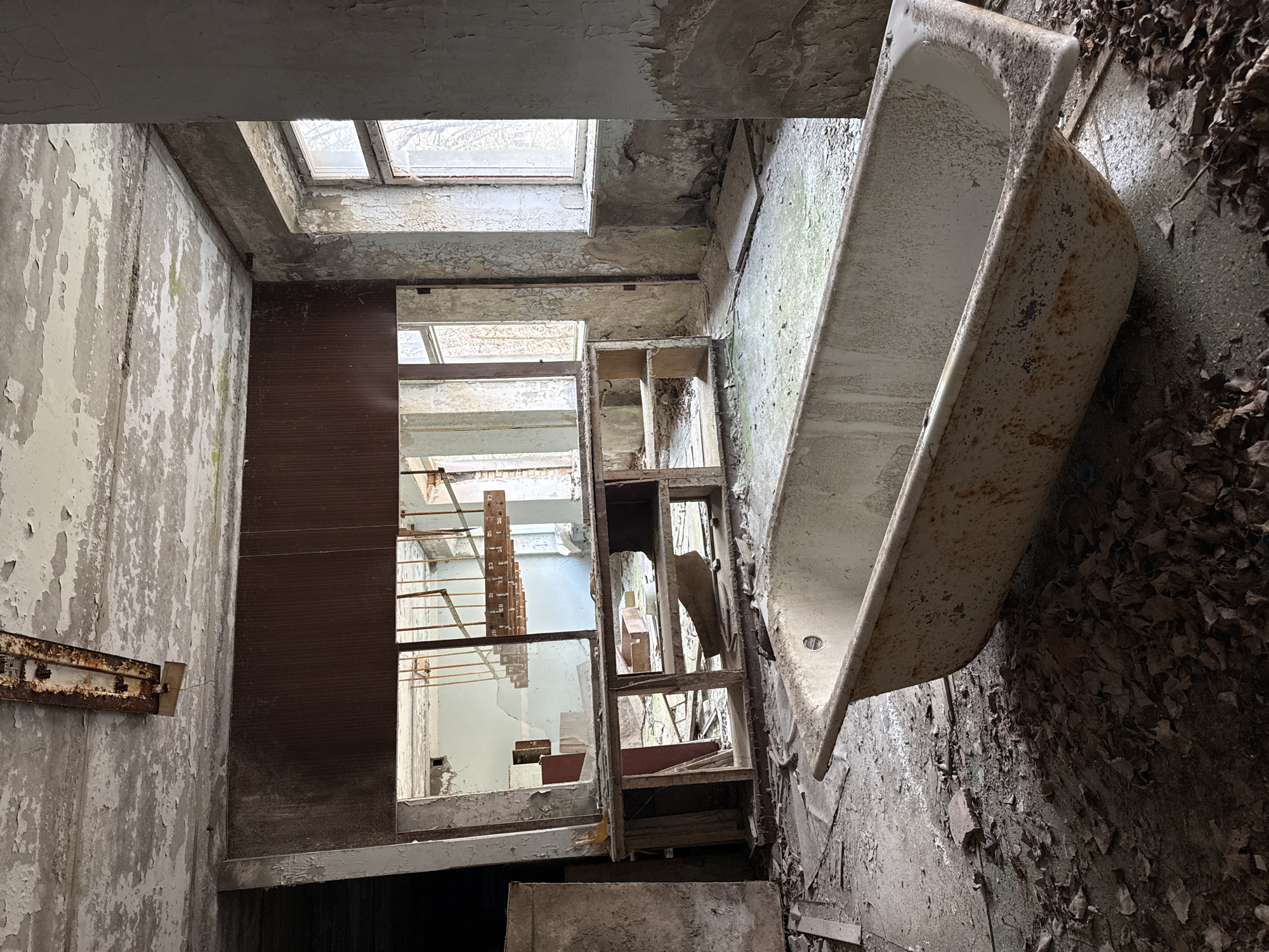 Abandoned Prypiat buildings show continued decay and debris