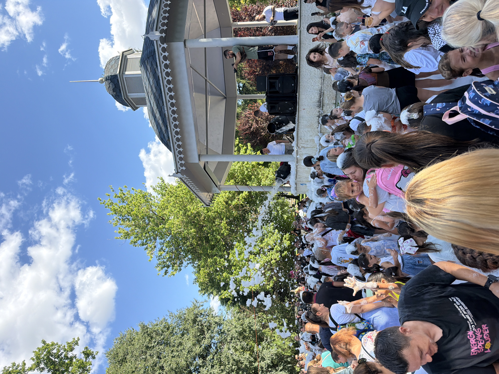 Foam party draws big crowd to Pleven park on summer afternoon