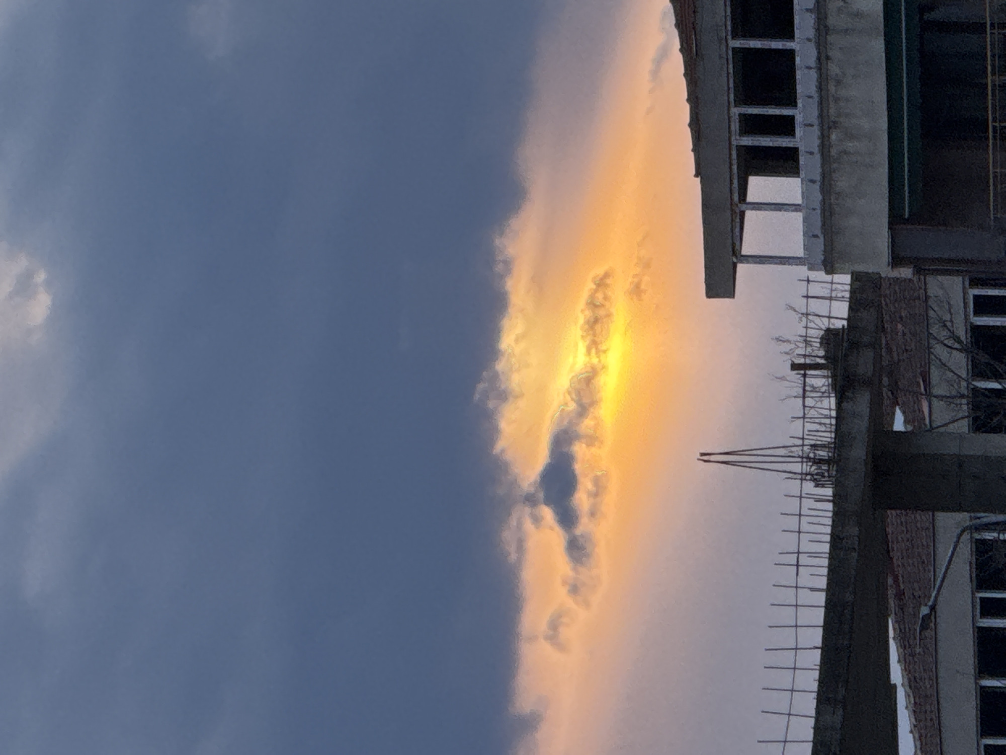 Dramatic sky conditions observed over Karlovo, Bulgaria mountains