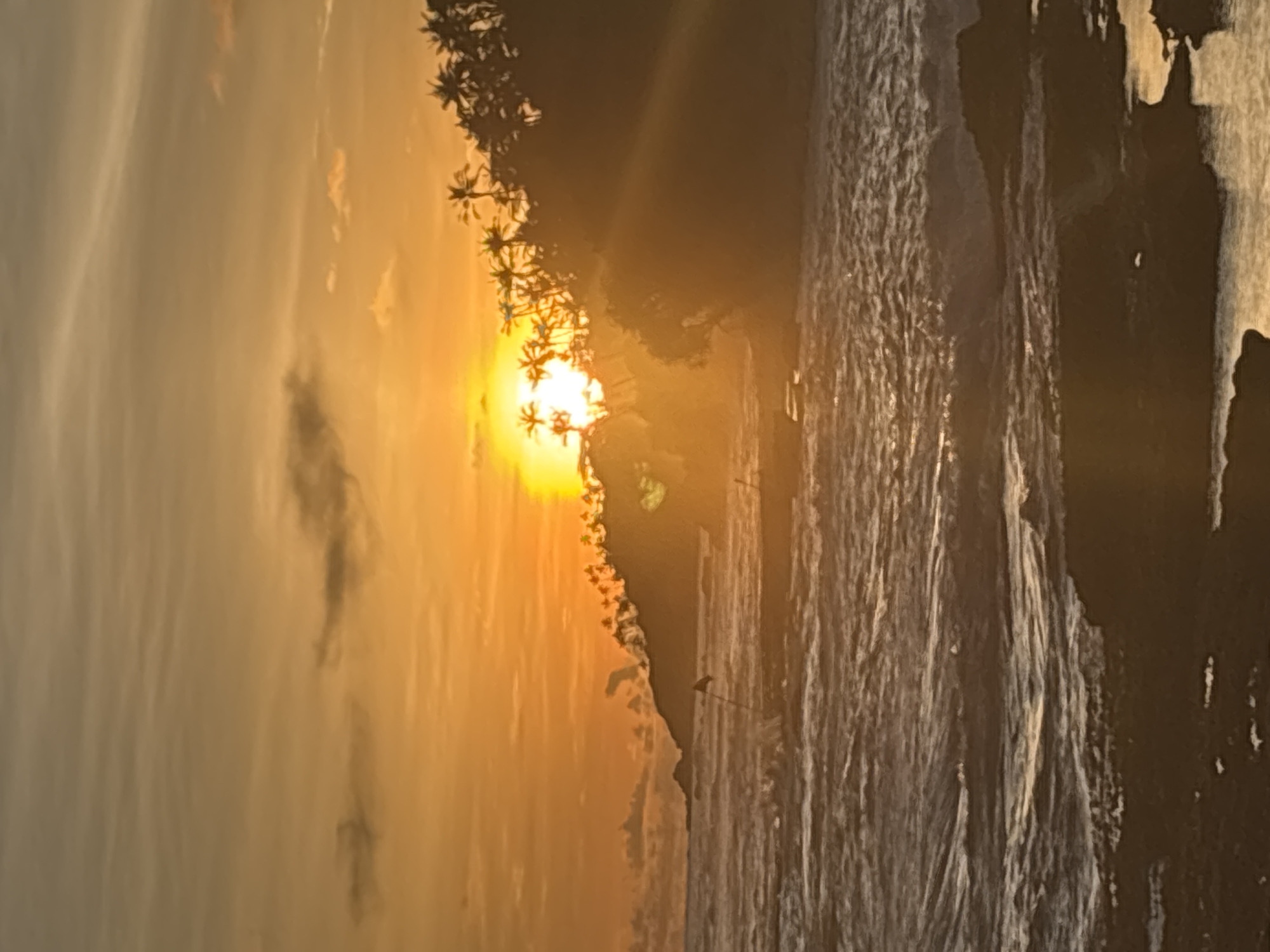 Golden sunset captured over Thalaramba coast, Sri Lanka