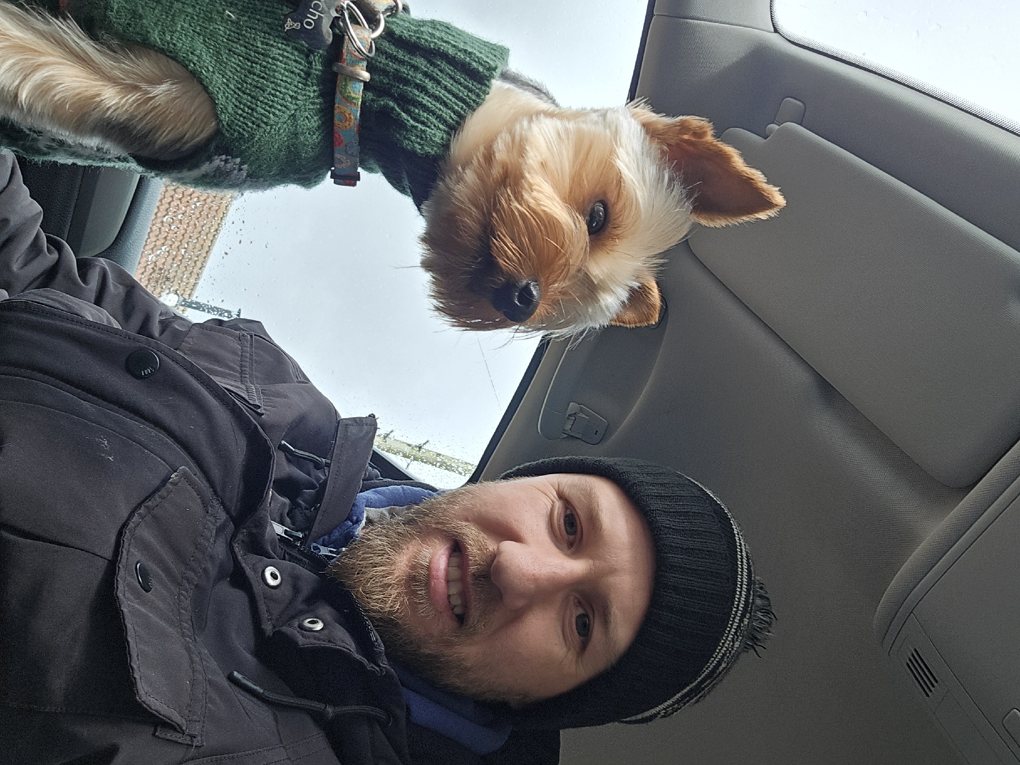 St Andrews residents photographed with pet dogs Sunday morning