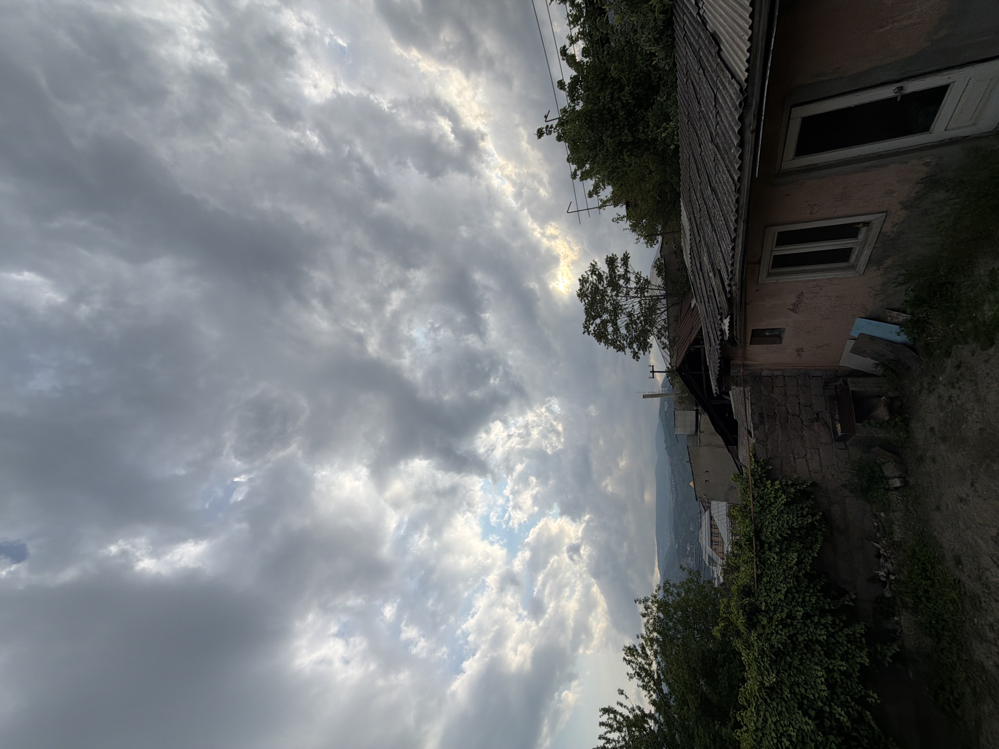 Dramatic clouds observed over Tbilisi residential areas
