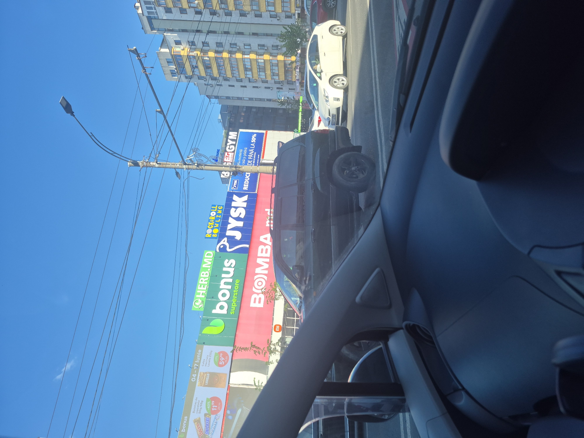 Drive through Chișinău capturing streets, buildings, and local scenes