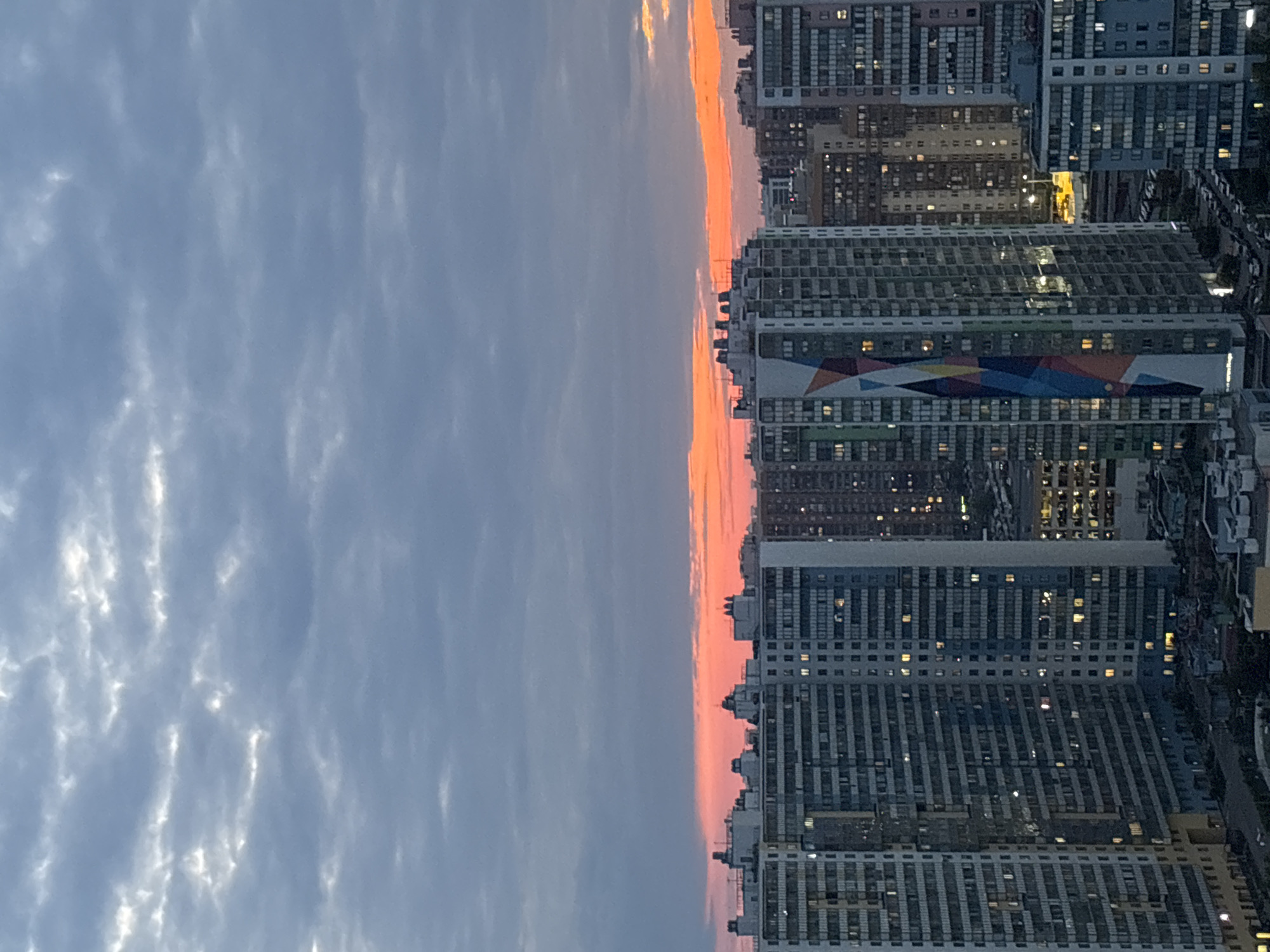 City twilight captured in multiple urban panoramic views