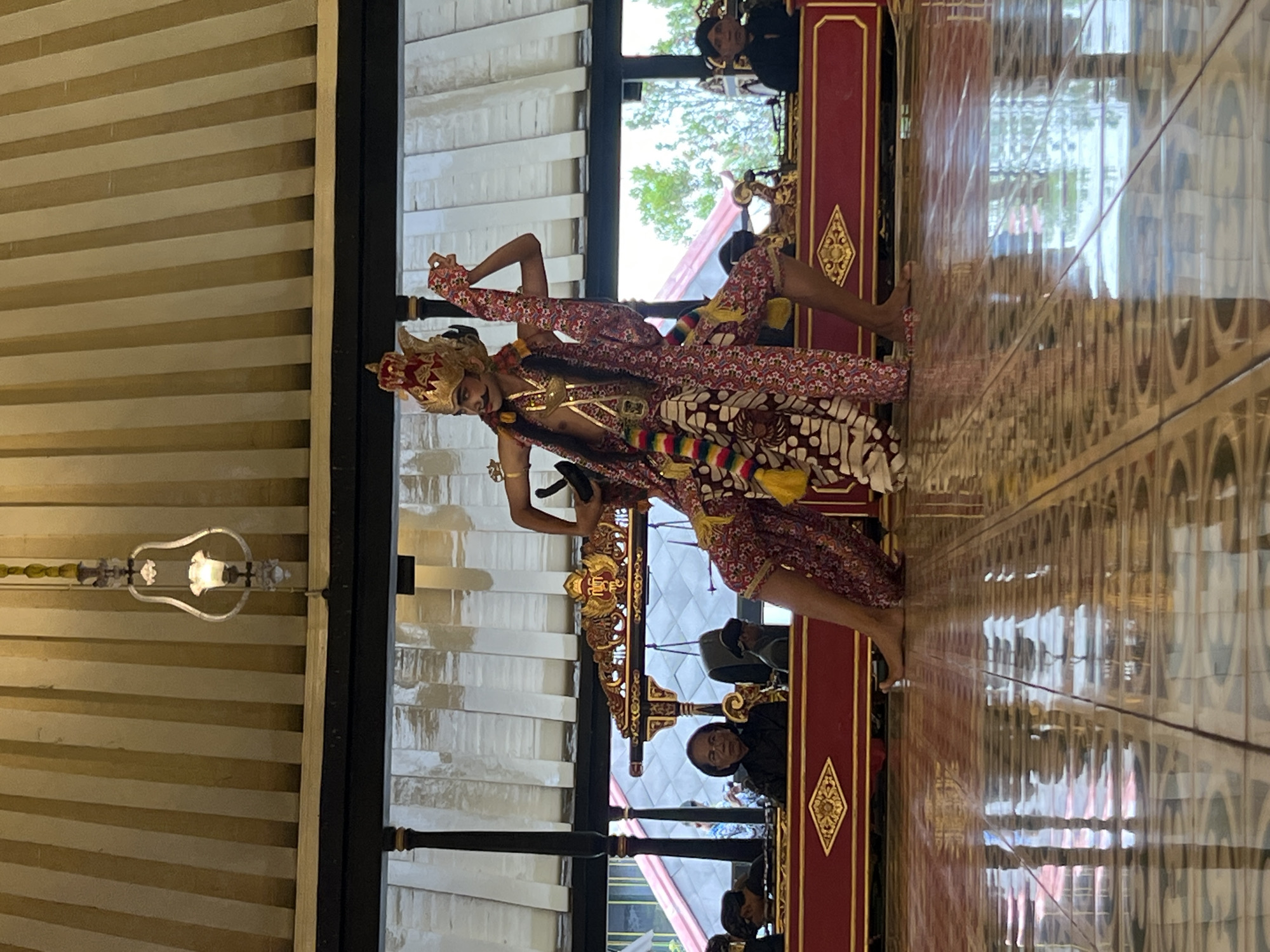 Traditional Javanese dance and gamelan performance at Kraton Yogyakarta