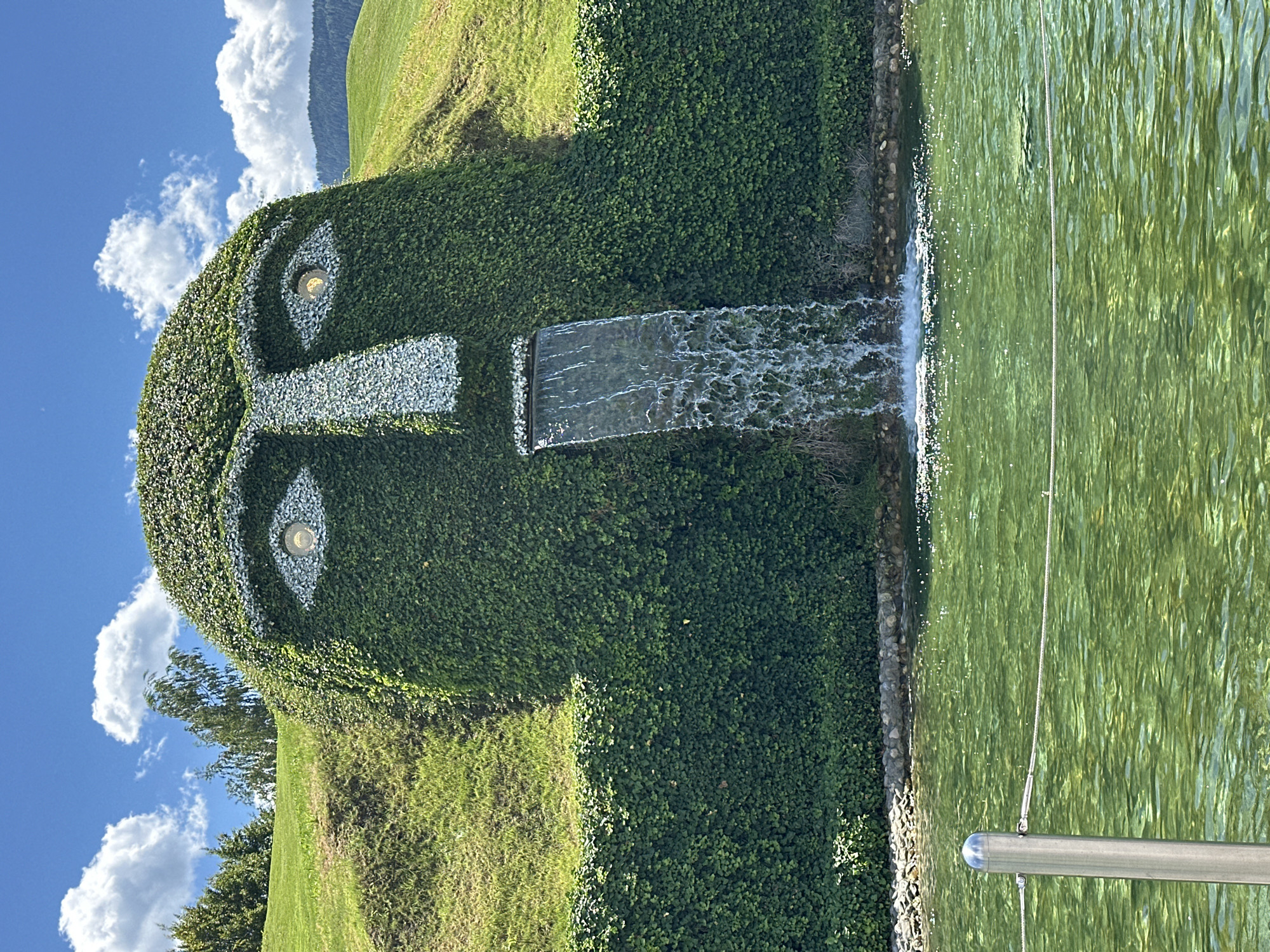 Swarovski Crystal Worlds' iconic giant green face in Wattens