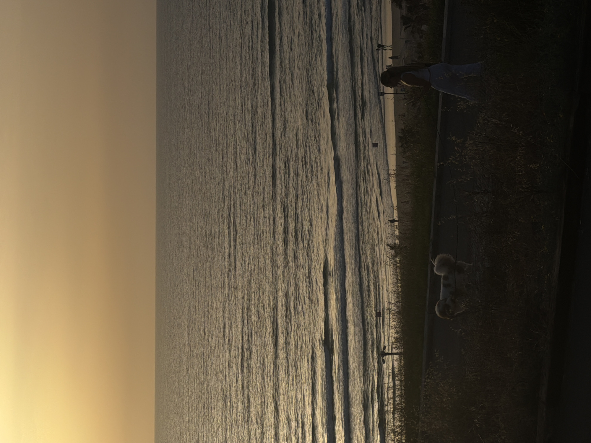 Coastal life captured in Rishon LeZion during sunset hour