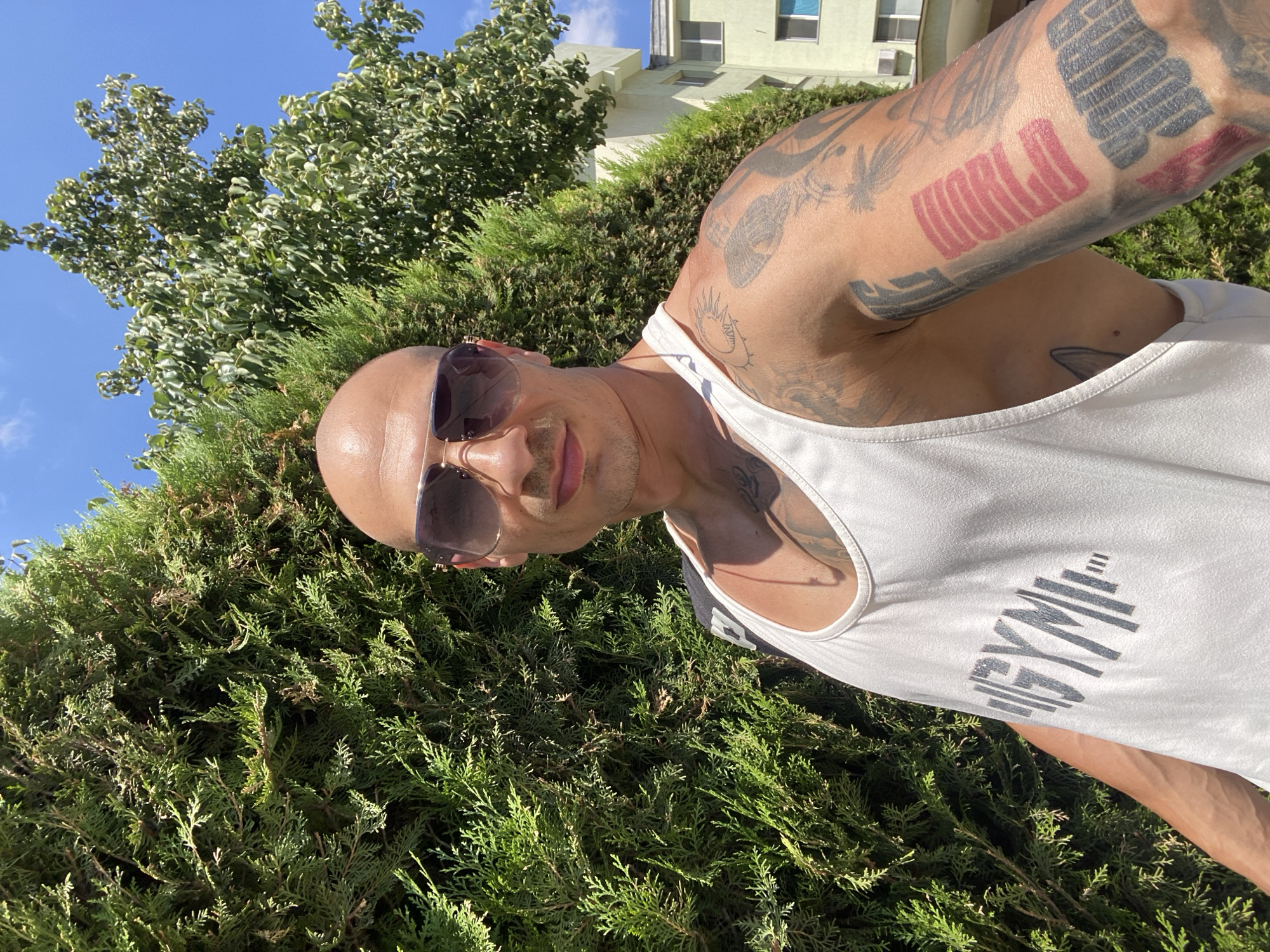 Garden downtime and a gym workout in Pleven