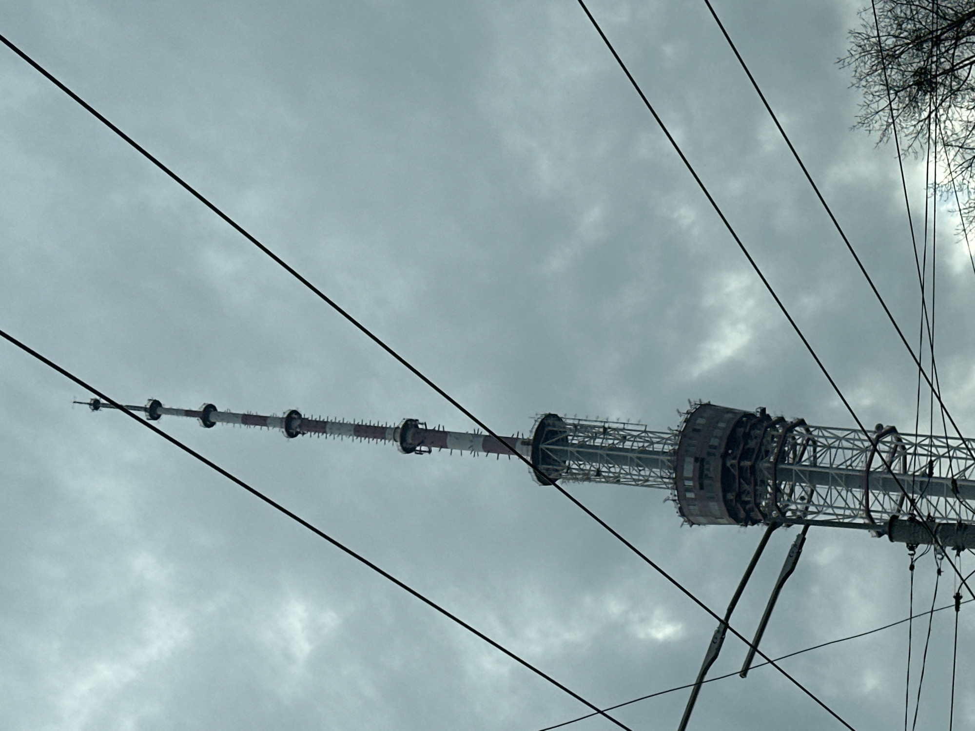 Morning urban scenes captured across Kyiv featuring TV Tower