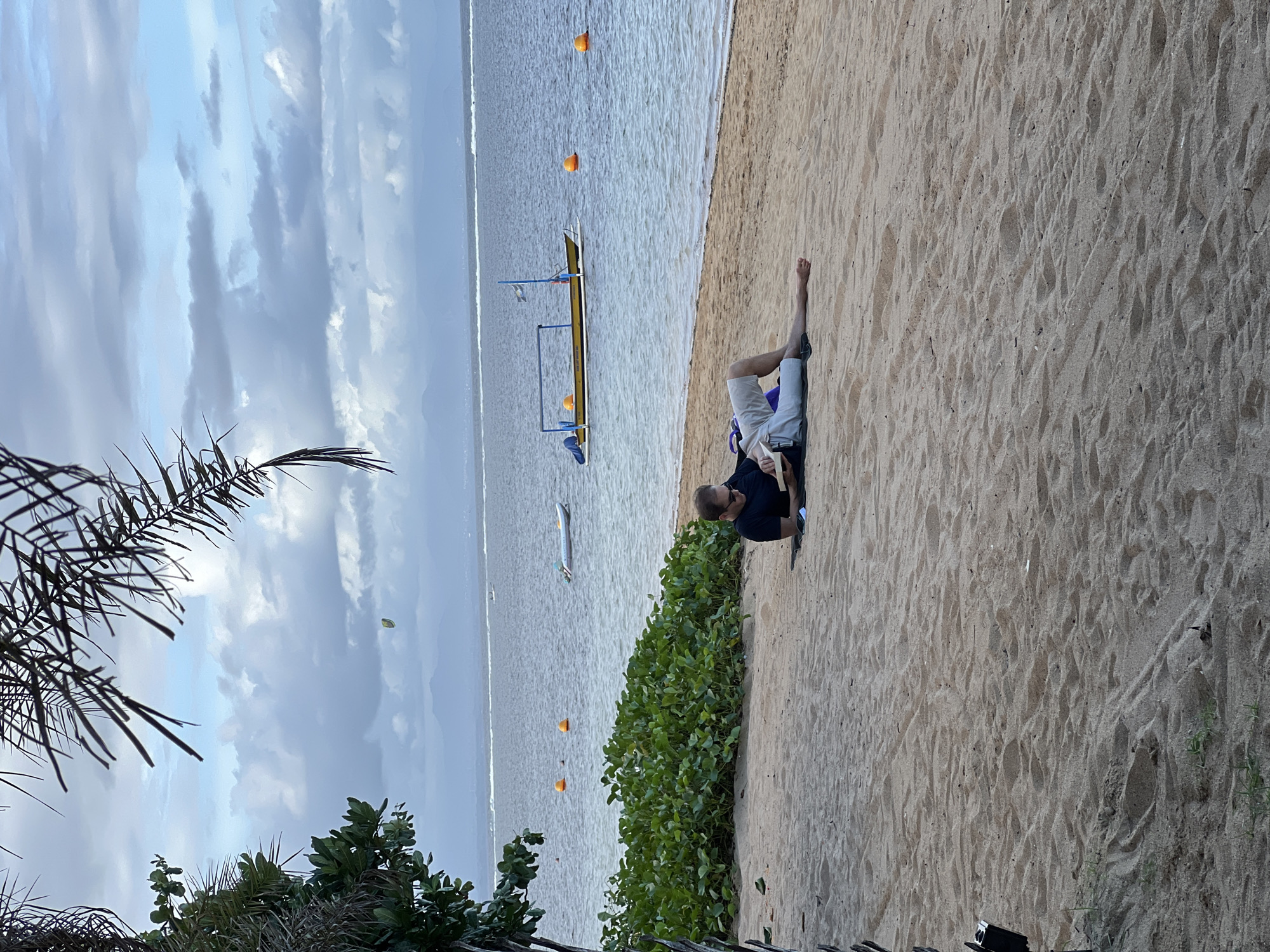 Morning beach activities captured at Denpasar Indonesia resort area