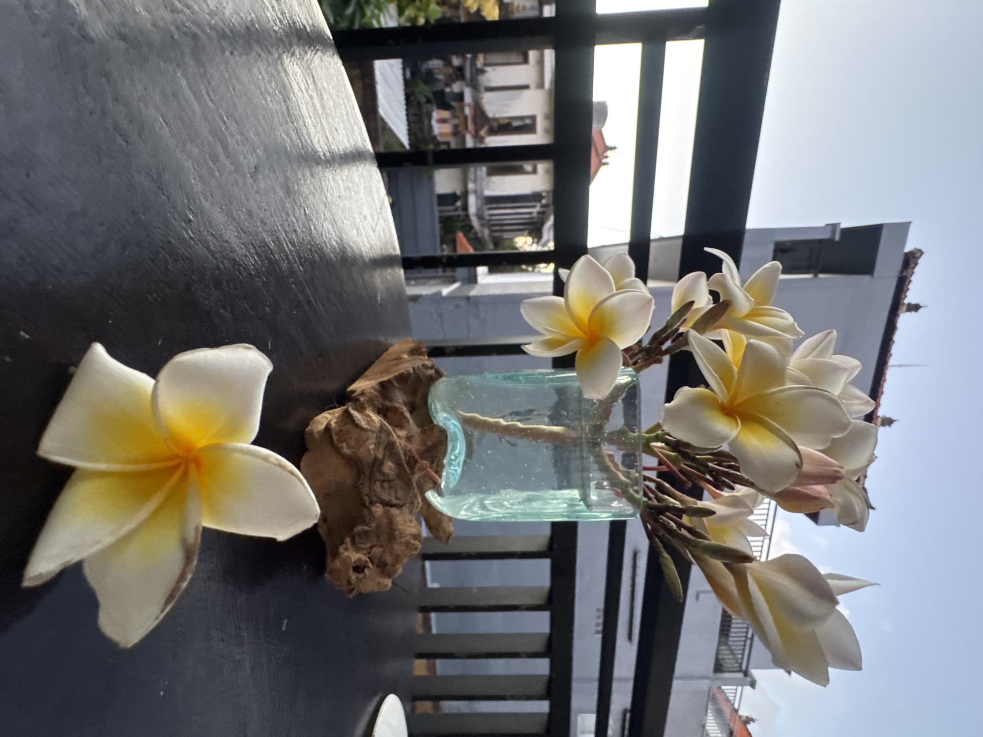 Quiet evening details around a Kuta guesthouse, Bali