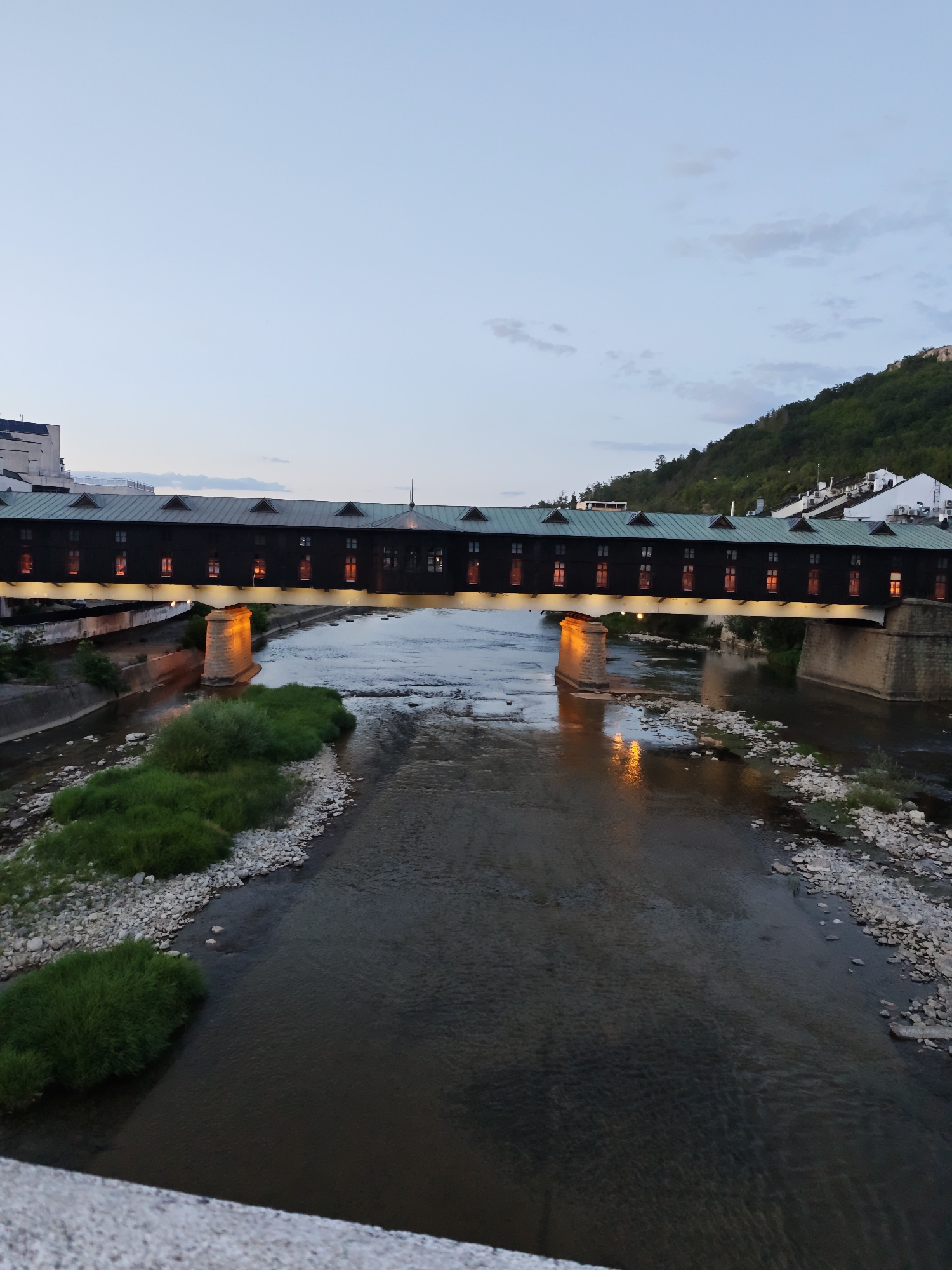 Evening stroll through Lovech, Bulgaria's streets and covered bridge