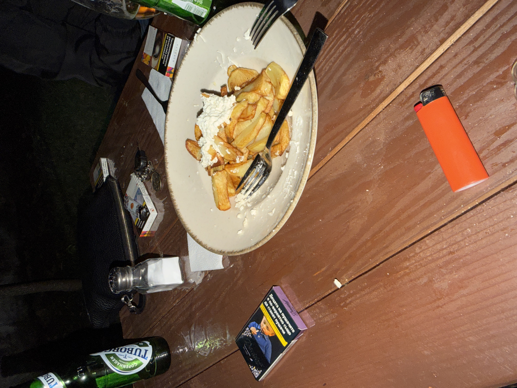 Dinner and shipwreck documentary viewed indoors Tuesday evening