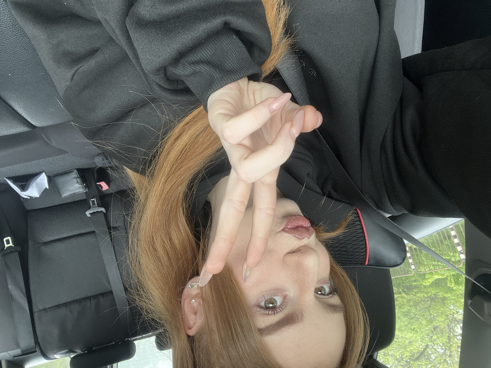 Car journey documented through photos in Sofia, Bulgaria