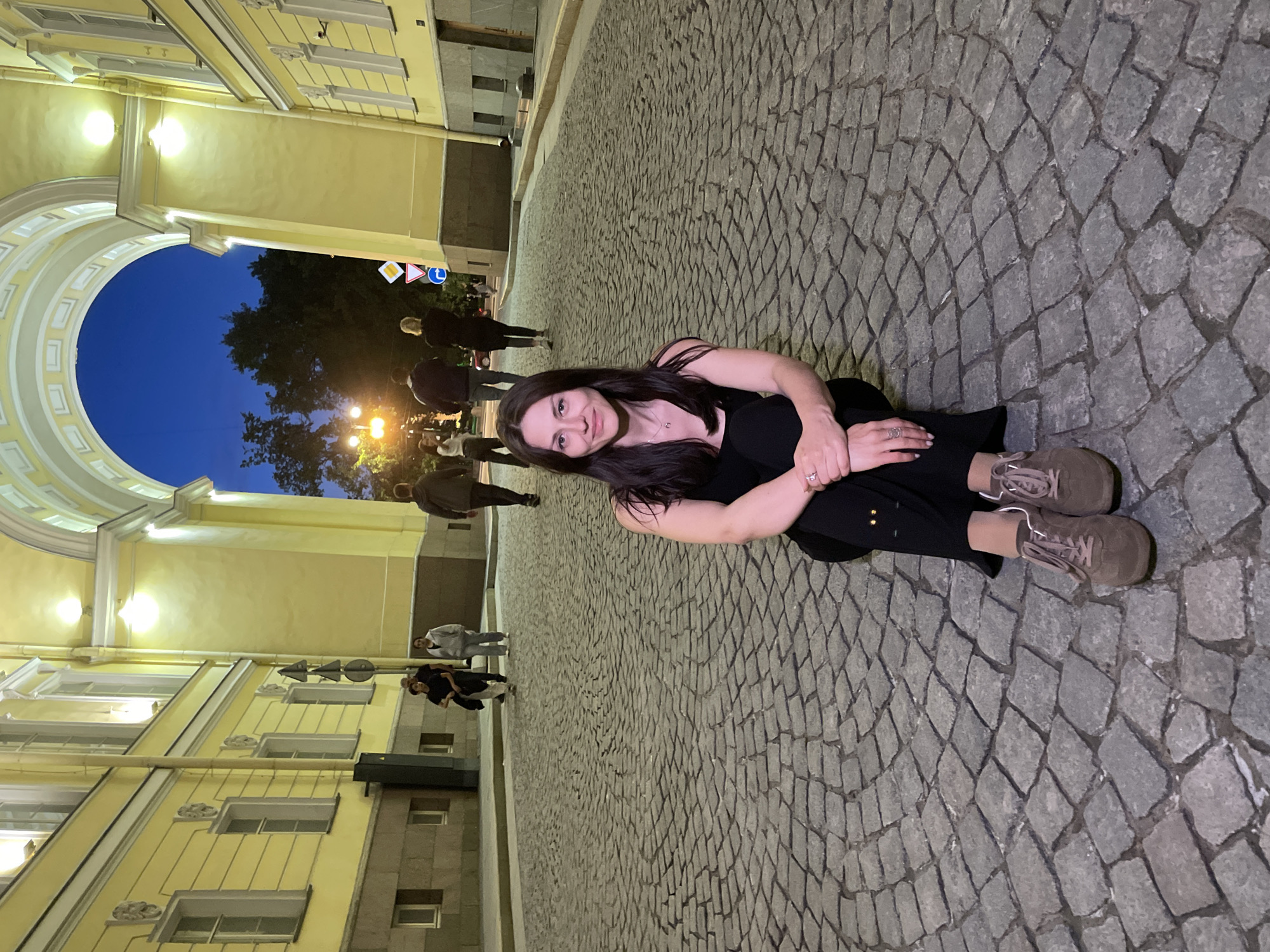 Summer night around Anichkov Bridge, Saint Petersburg