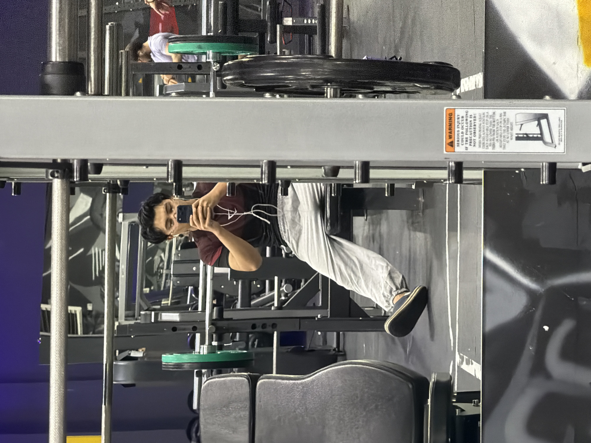 Gym session selfies and surroundings in an Almaty fitness center