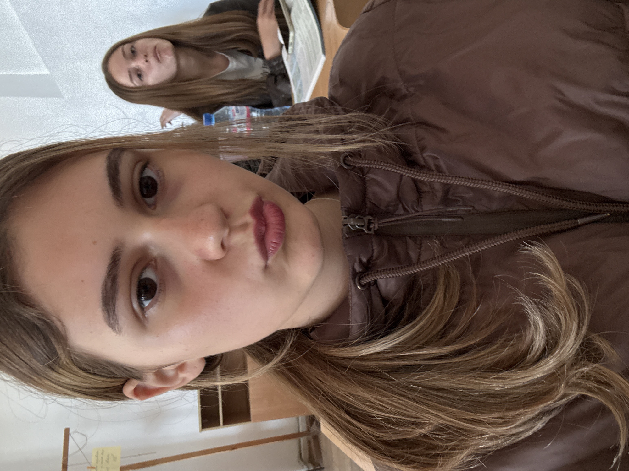 Students documented in early morning classroom session, Panagyurishte Bulgaria