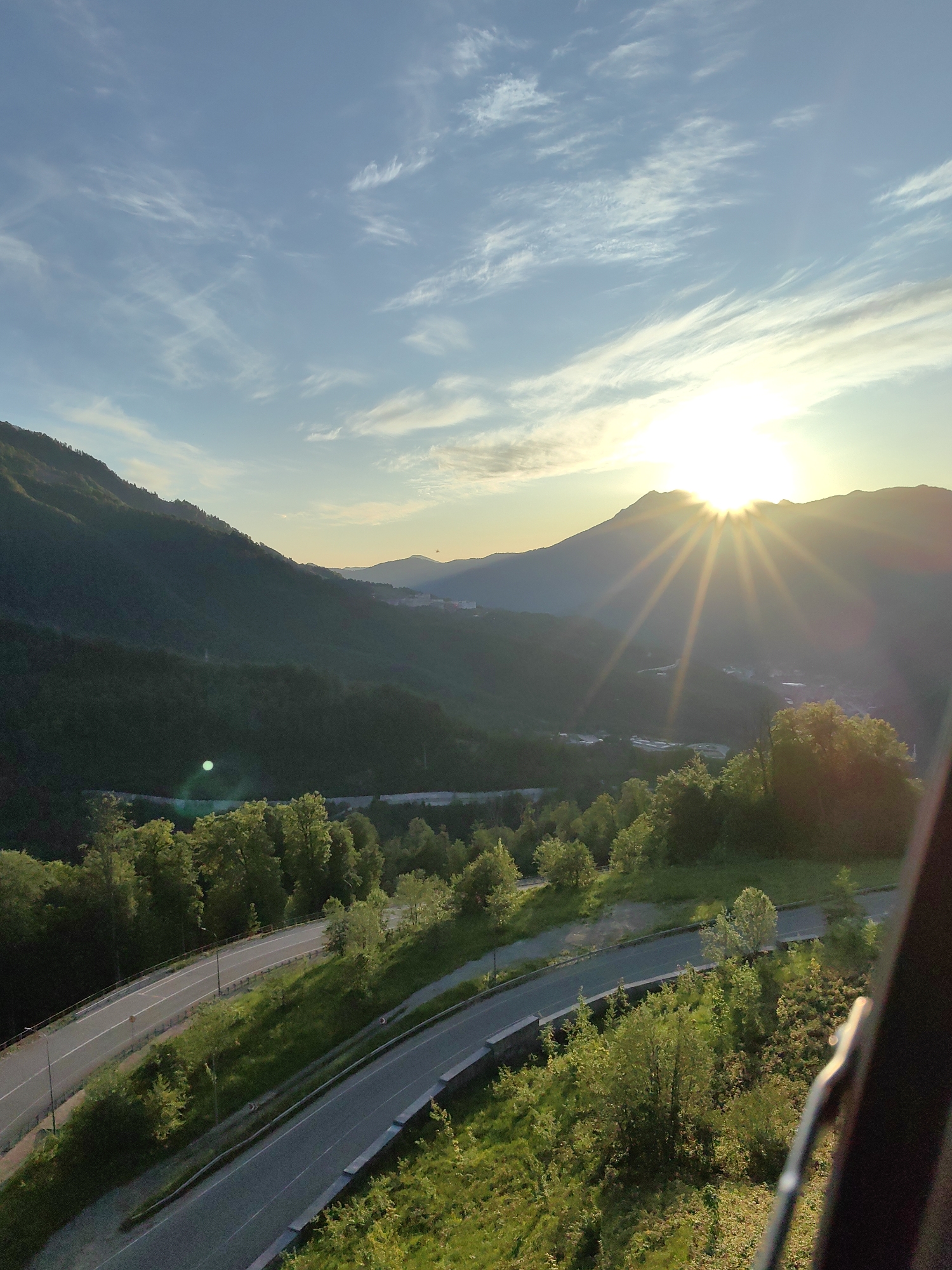 Family enjoys summer mountain resort activities in Estosadok, Russia