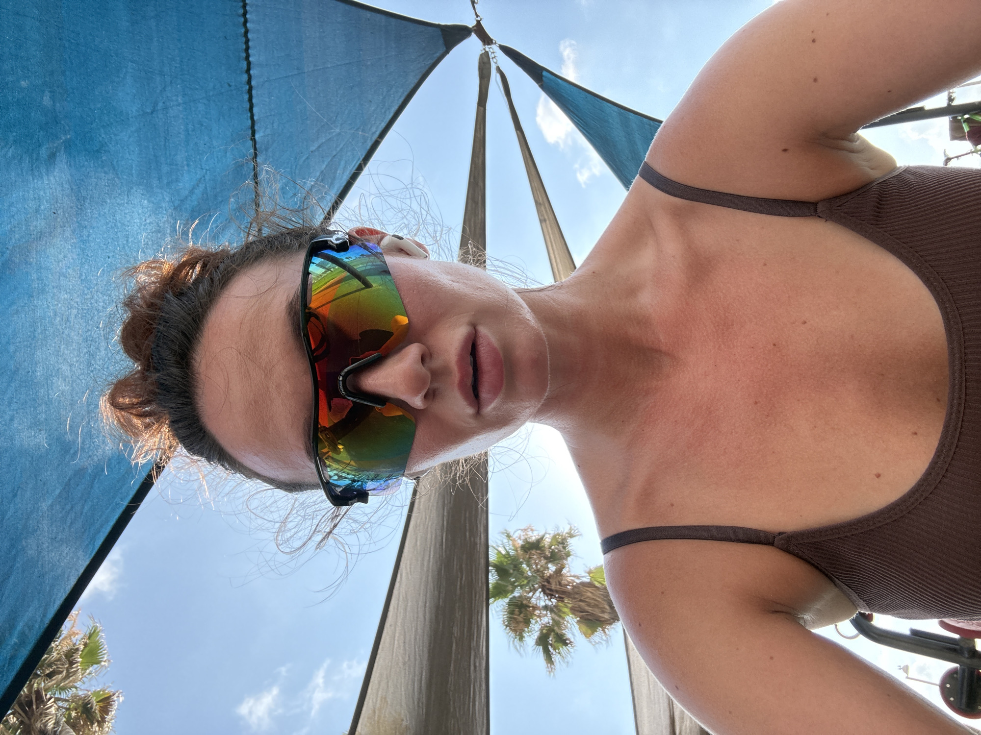 Afternoon workout session at a Tel Aviv beachfront gym