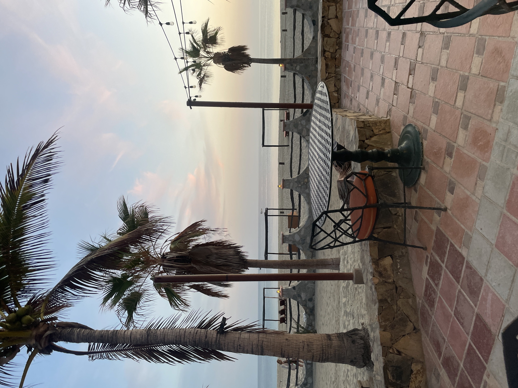 Coffee break at beachfront patio in Buenavista, Mexico