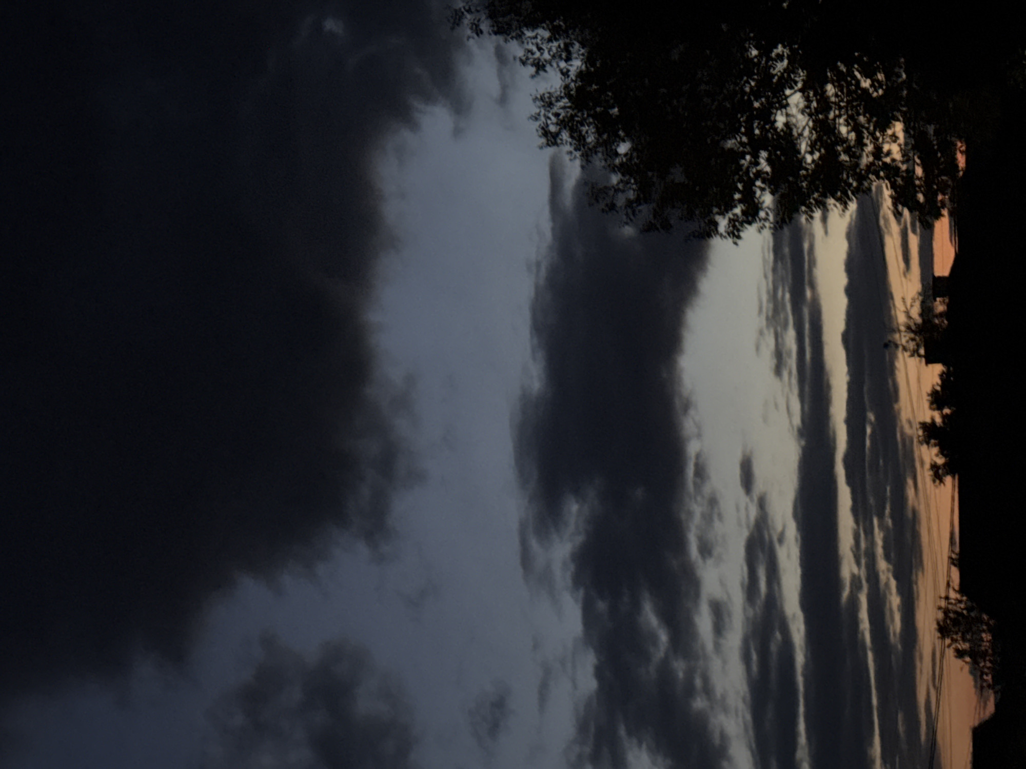 Dramatic storm clouds observed at sunset in Cherven Breg