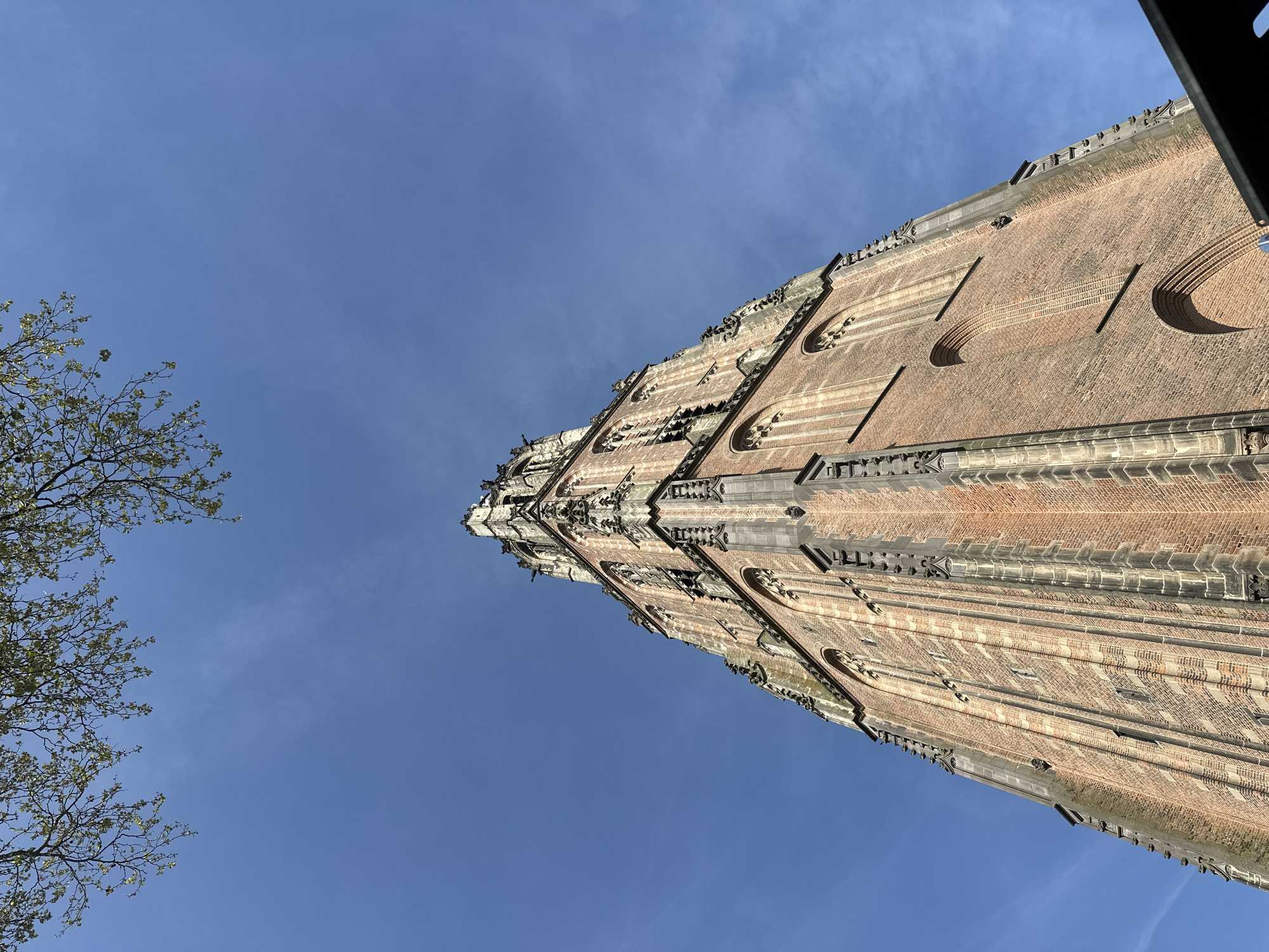 Morning tourism documented at historic Amersfoort landmarks